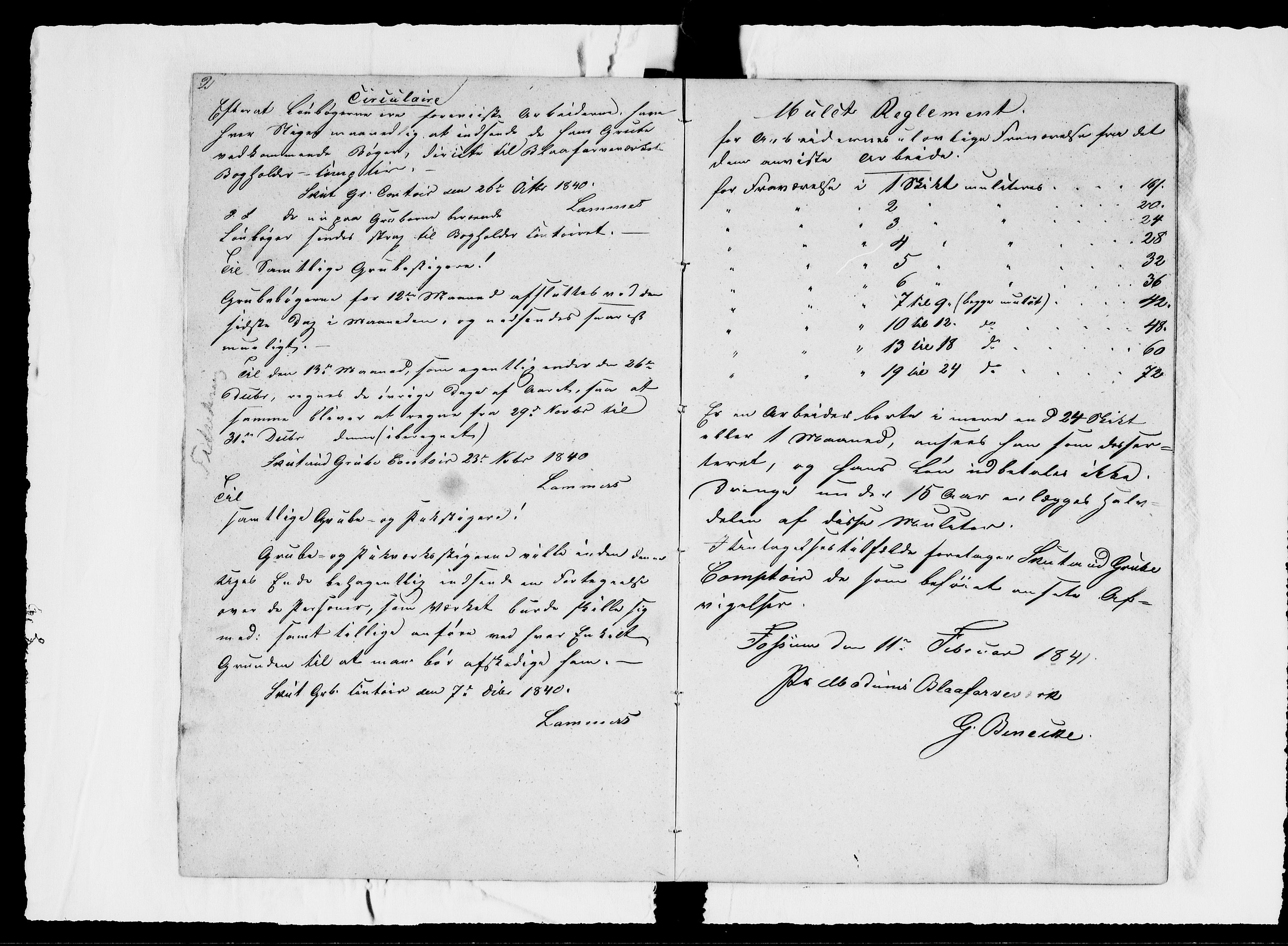Modums Blaafarveværk, AV/RA-PA-0157/G/Ge/L0312/0001: -- / Journal for Nordgruberne, 1840-1844, p. 5