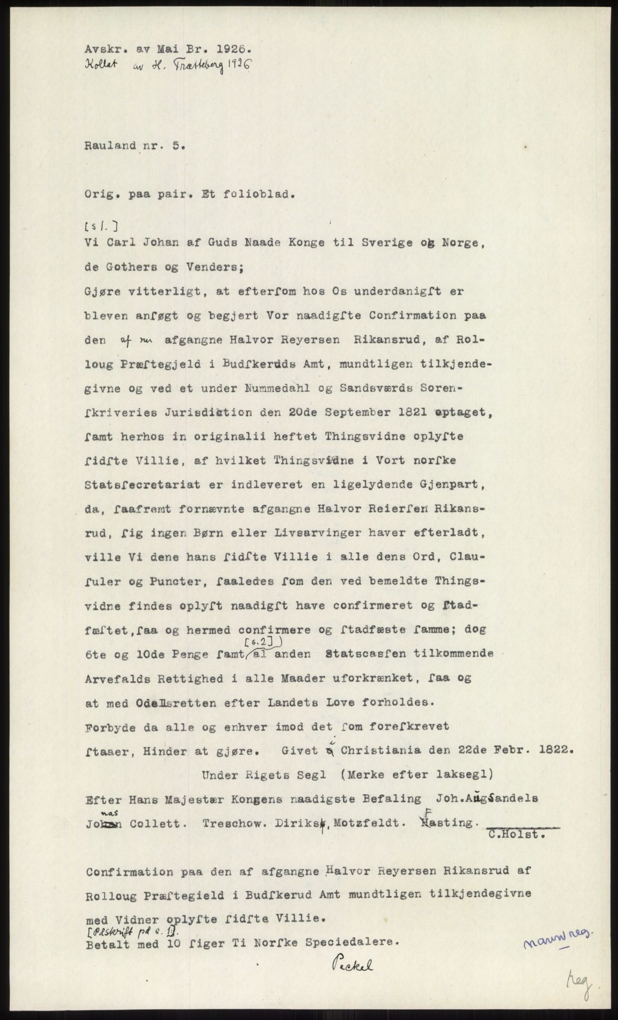 Samlinger til kildeutgivelse, Diplomavskriftsamlingen, RA/EA-4053/H/Ha, p. 28