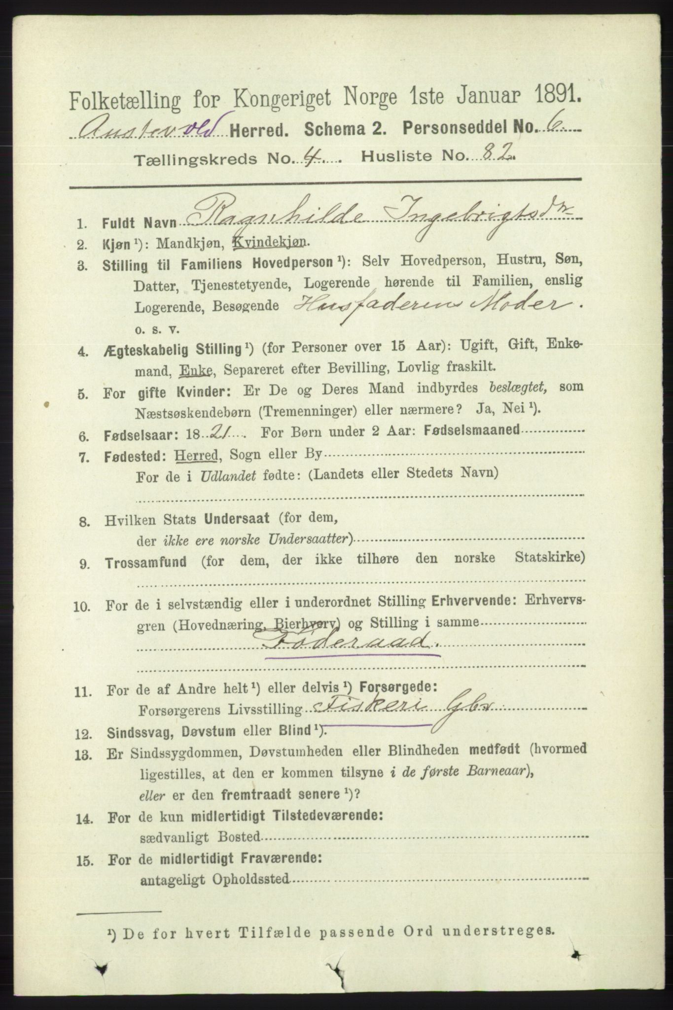 RA, 1891 census for 1244 Austevoll, 1891, p. 1908