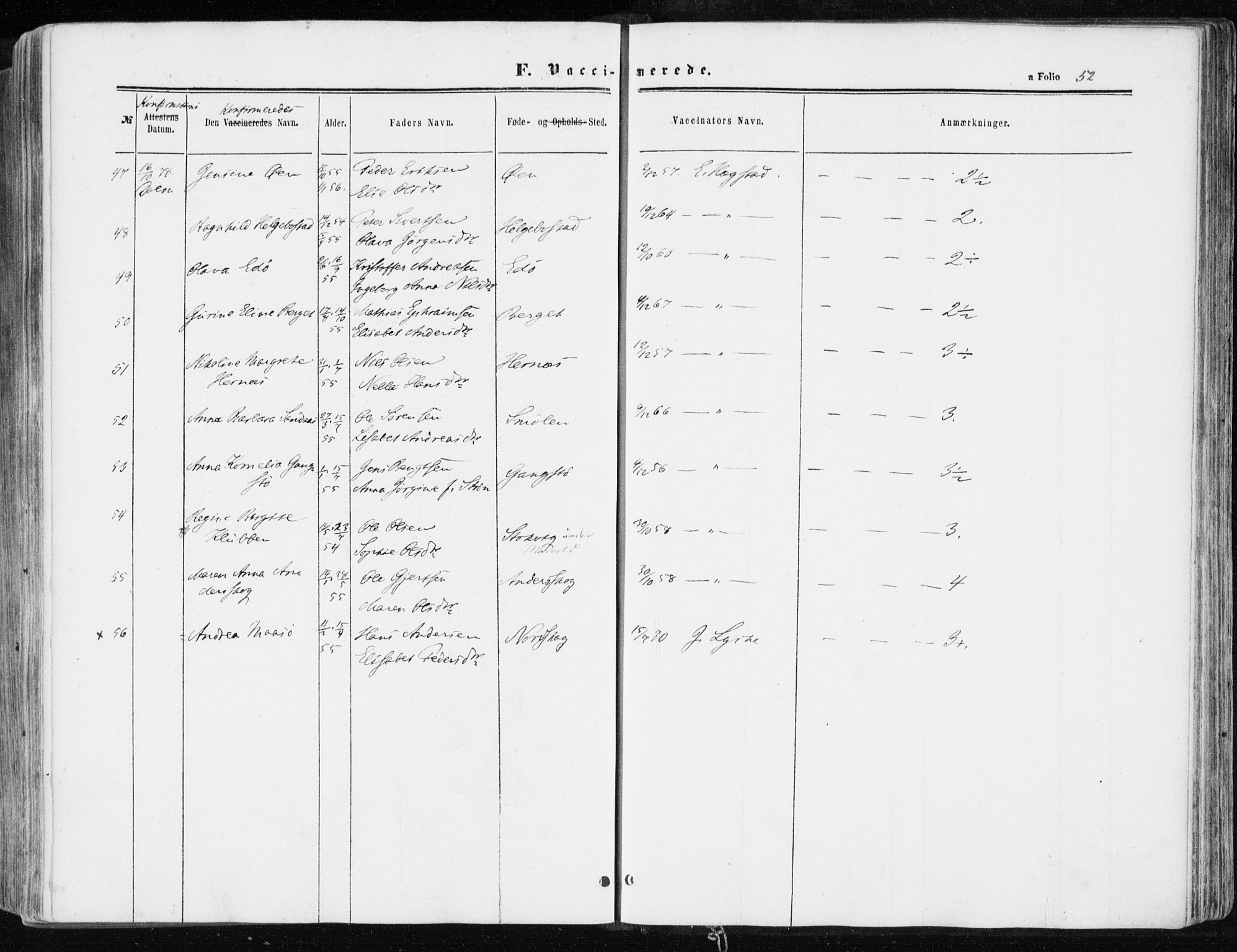 Ministerialprotokoller, klokkerbøker og fødselsregistre - Sør-Trøndelag, AV/SAT-A-1456/634/L0531: Parish register (official) no. 634A07, 1861-1870, p. 52