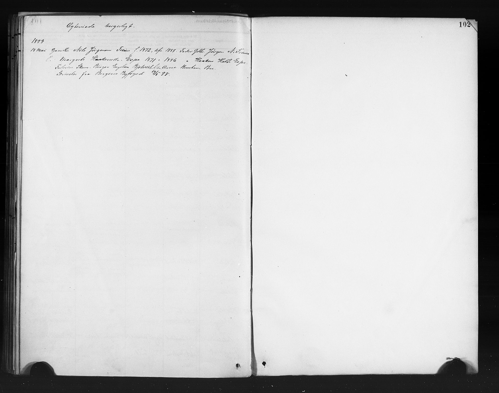 Odda Sokneprestembete, AV/SAB-A-77201/H/Haa: Parish register (official) no. A 1, 1883-1919, p. 102