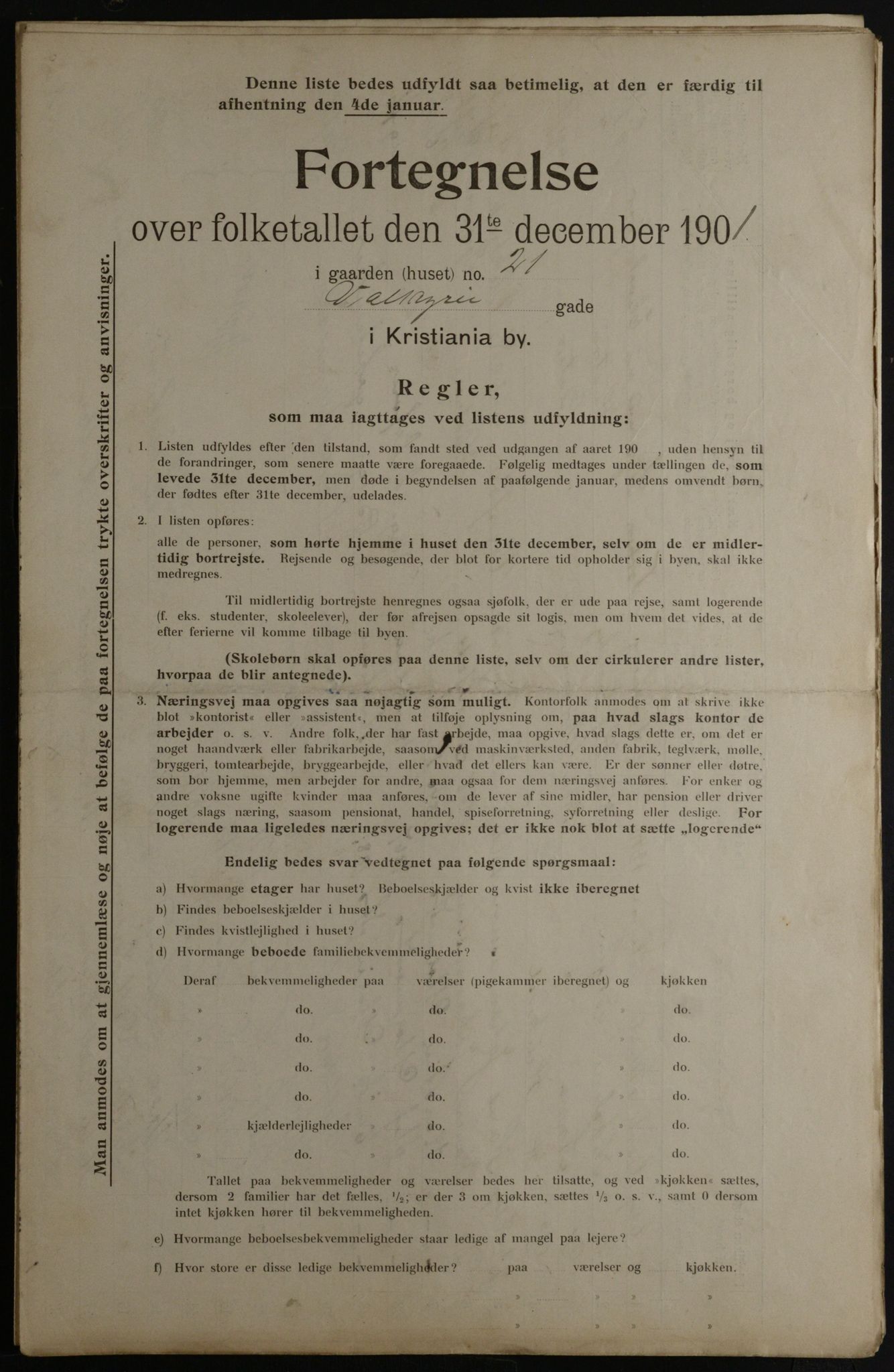 OBA, Municipal Census 1901 for Kristiania, 1901, p. 18673