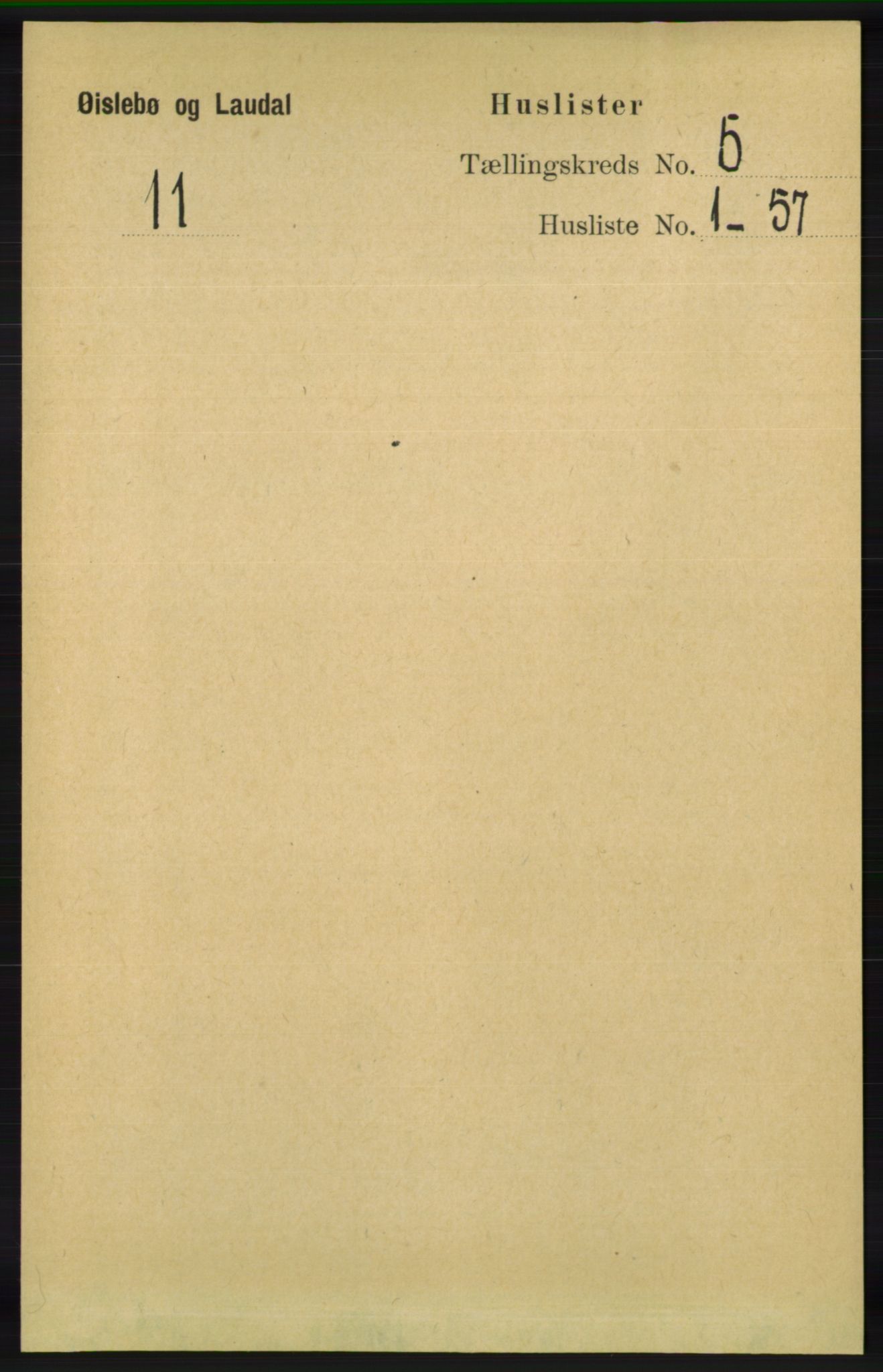 RA, 1891 census for 1021 Øyslebø og Laudal, 1891, p. 1275