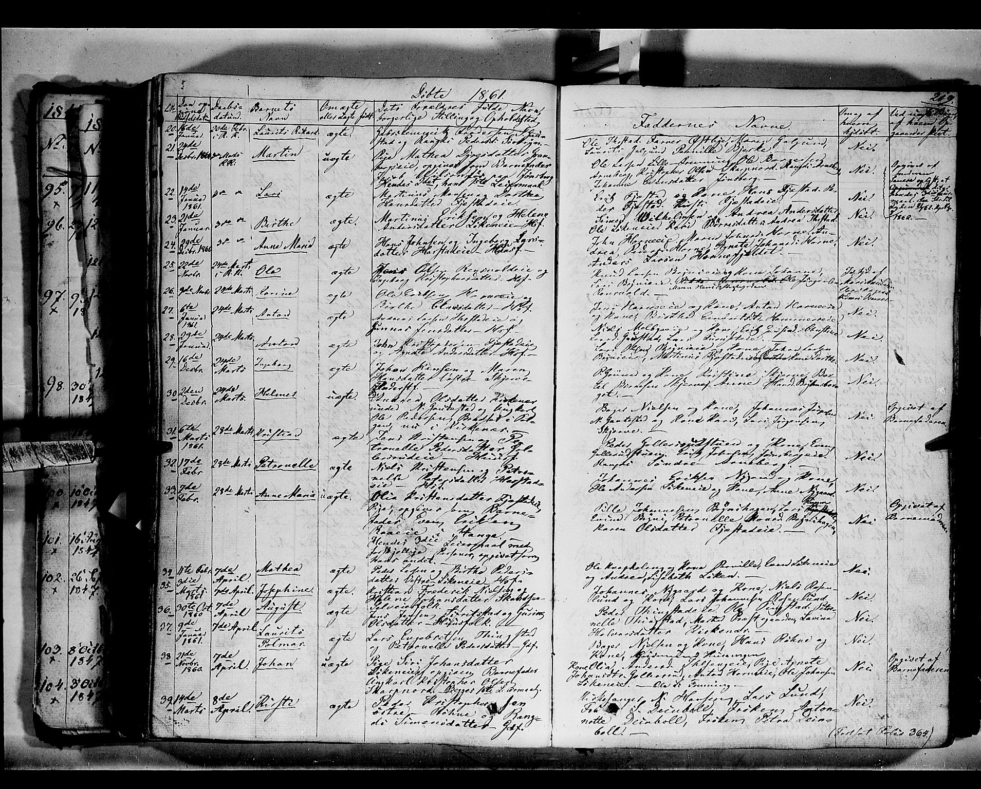 Romedal prestekontor, SAH/PREST-004/K/L0004: Parish register (official) no. 4, 1847-1861, p. 219