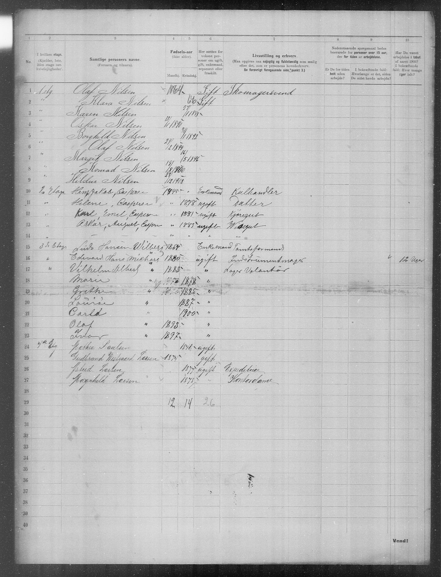 OBA, Municipal Census 1903 for Kristiania, 1903, p. 24640