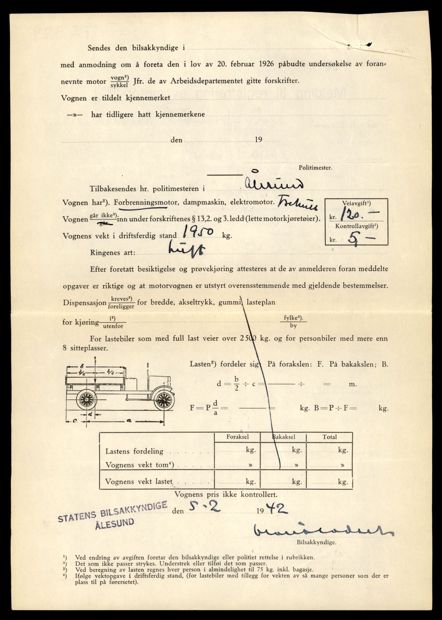 Møre og Romsdal vegkontor - Ålesund trafikkstasjon, SAT/A-4099/F/Fe/L0003: Registreringskort for kjøretøy T 232 - T 340, 1927-1998, p. 2719