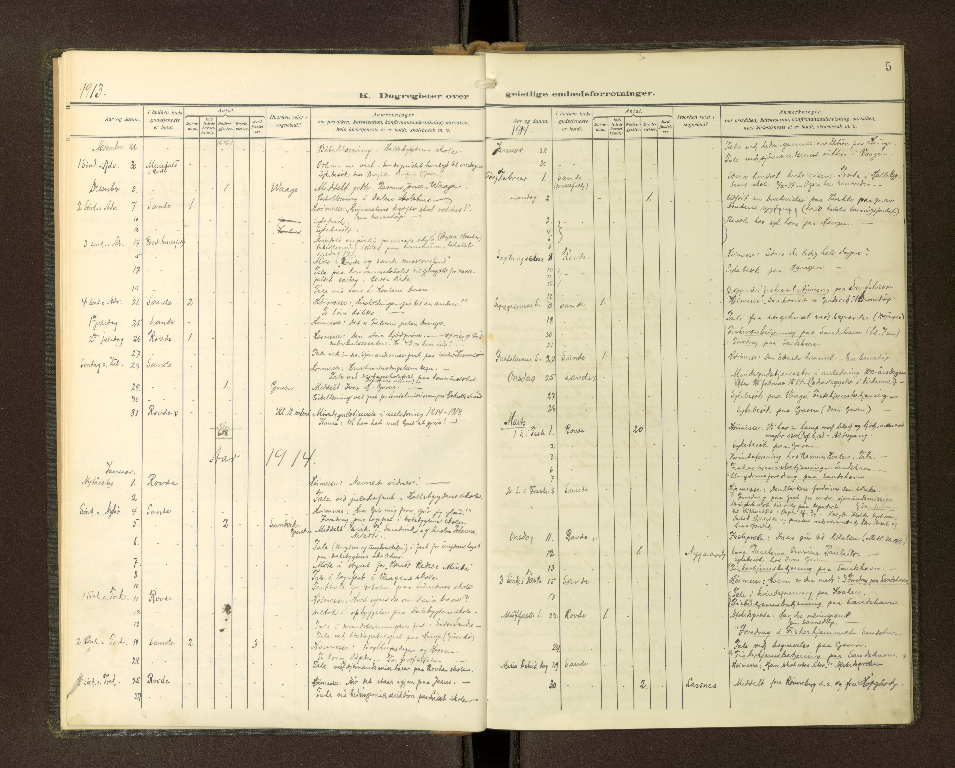Ministerialprotokoller, klokkerbøker og fødselsregistre - Møre og Romsdal, SAT/A-1454/503/L0039: Diary records no. 503---, 1913-1918, p. 5