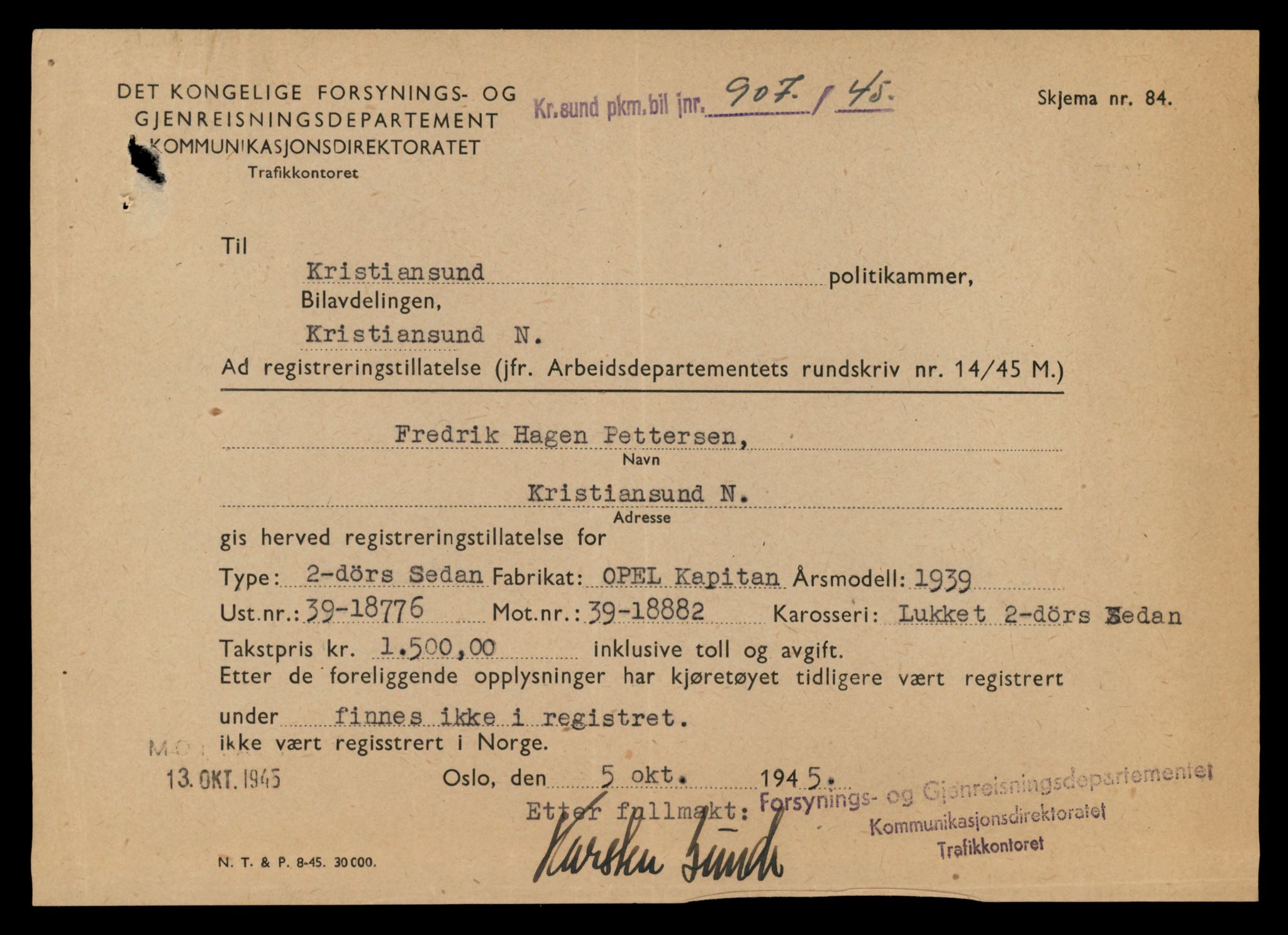 Møre og Romsdal vegkontor - Ålesund trafikkstasjon, AV/SAT-A-4099/F/Fe/L0042: Registreringskort for kjøretøy T 13906 - T 14079, 1927-1998, p. 2798