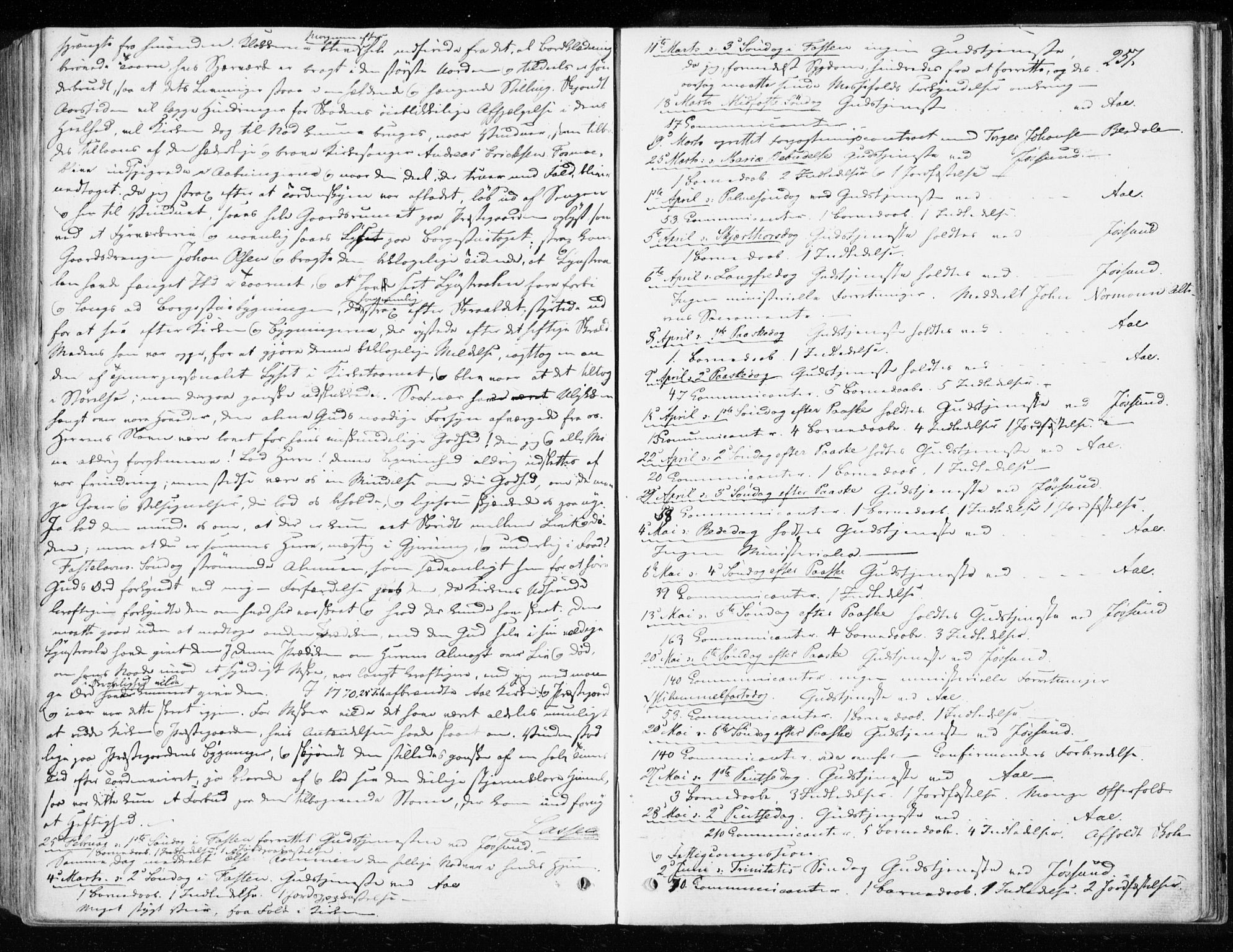 Ministerialprotokoller, klokkerbøker og fødselsregistre - Sør-Trøndelag, SAT/A-1456/655/L0677: Parish register (official) no. 655A06, 1847-1860, p. 257