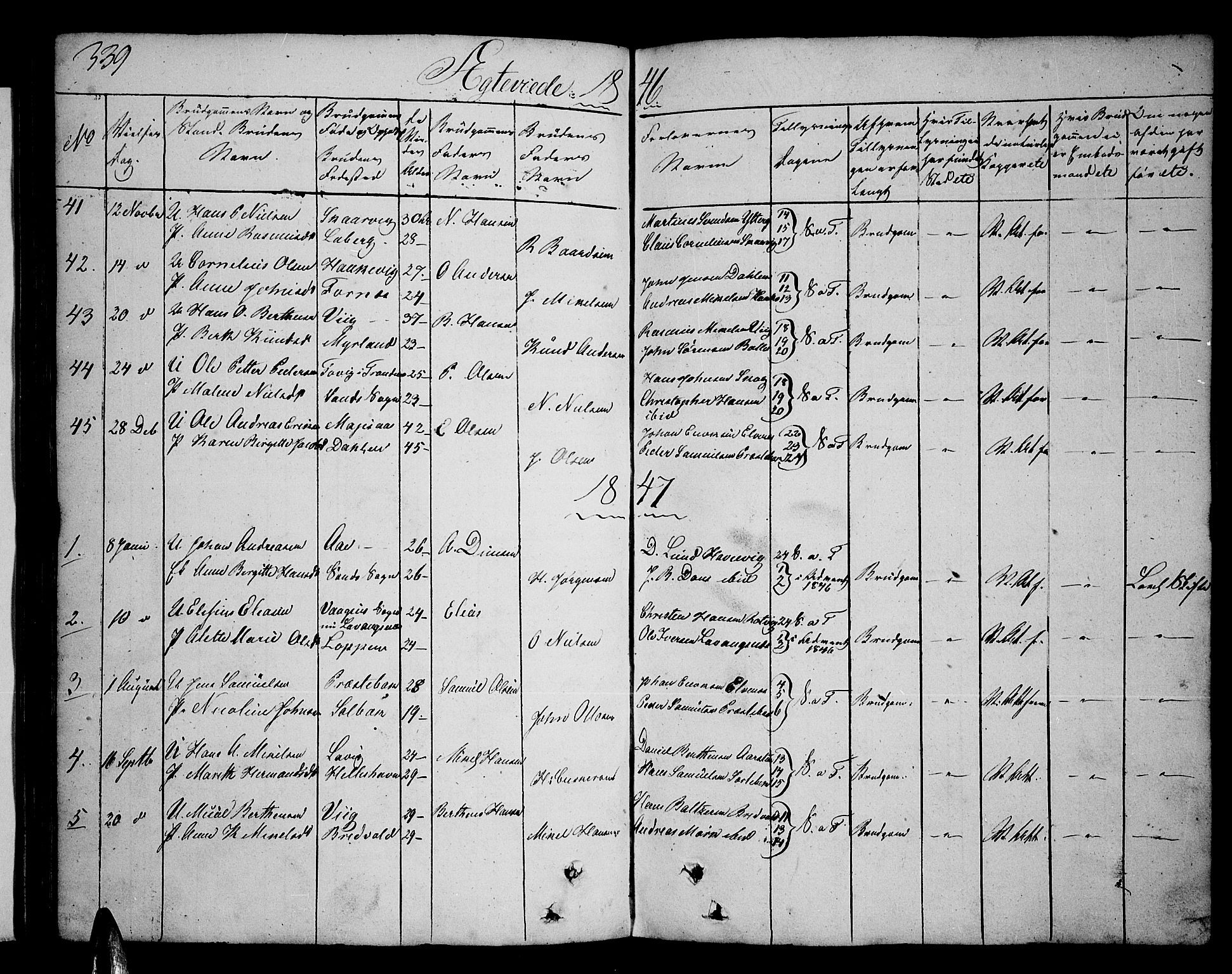 Ibestad sokneprestembete, SATØ/S-0077/H/Ha/Hab/L0003klokker: Parish register (copy) no. 3, 1833-1852, p. 339