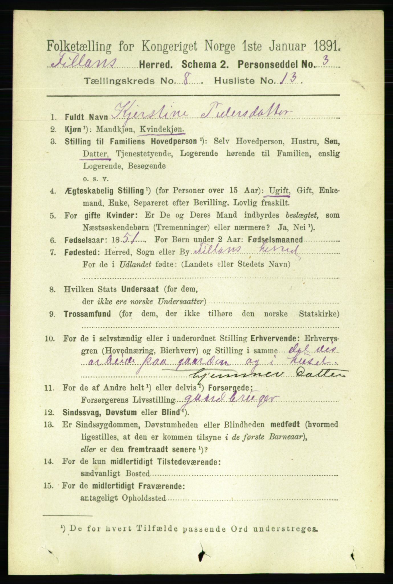 RA, 1891 census for 1616 Fillan, 1891, p. 1951