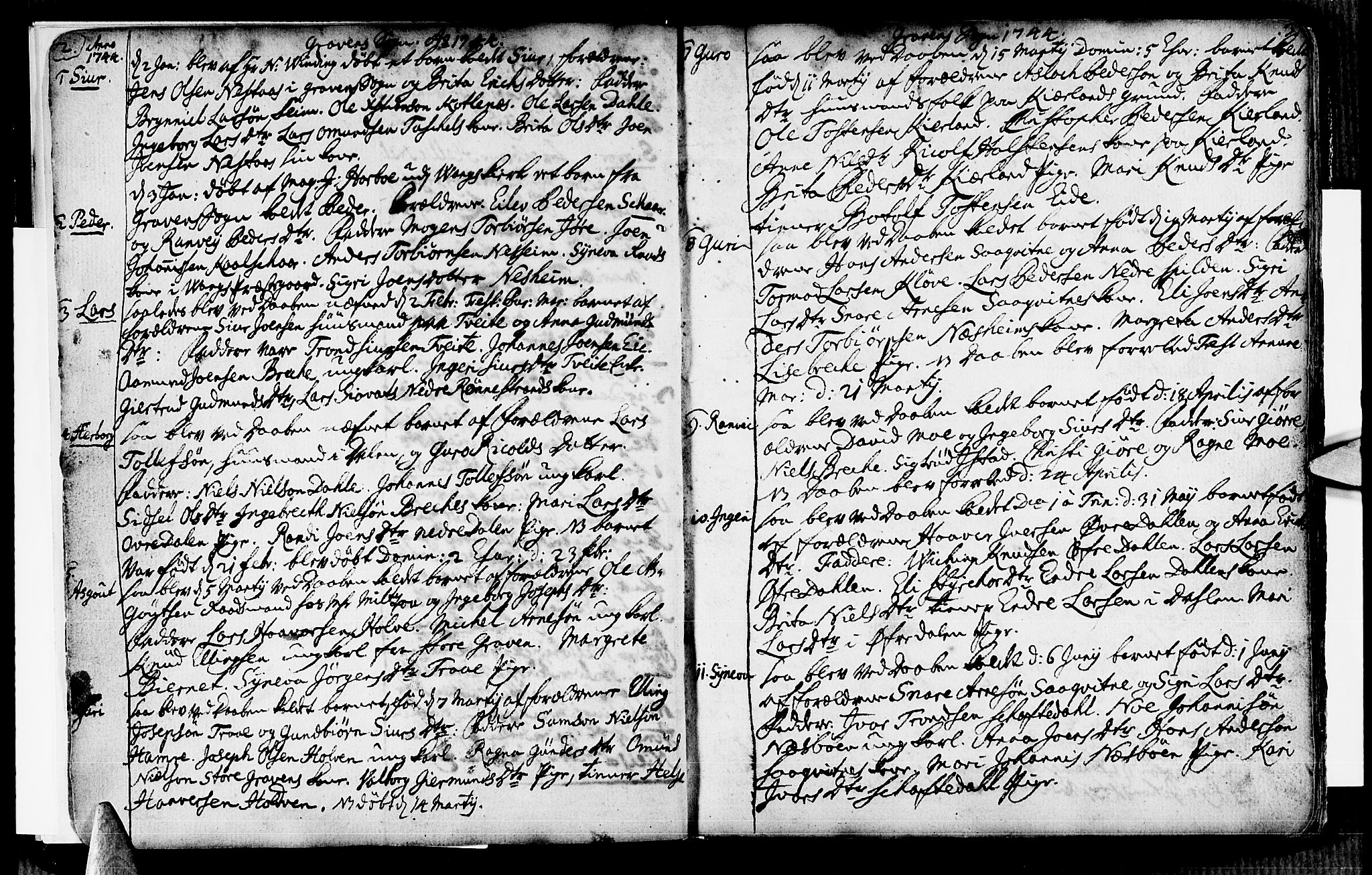Ulvik sokneprestembete, SAB/A-78801/H/Haa: Parish register (official) no. A 6, 1743-1761, p. 2-3