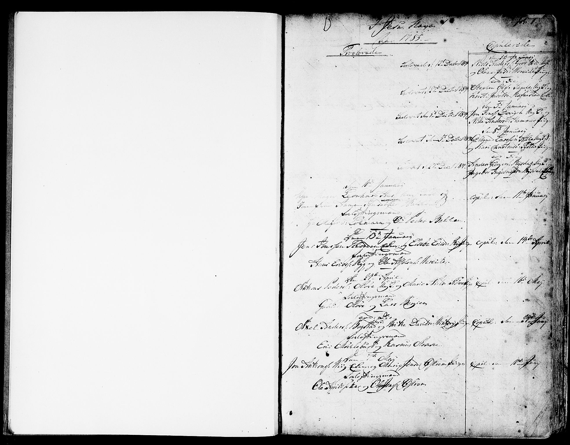 Gloppen sokneprestembete, SAB/A-80101/H/Haa/Haaa/L0005: Parish register (official) no. A 5, 1785-1815, p. 1