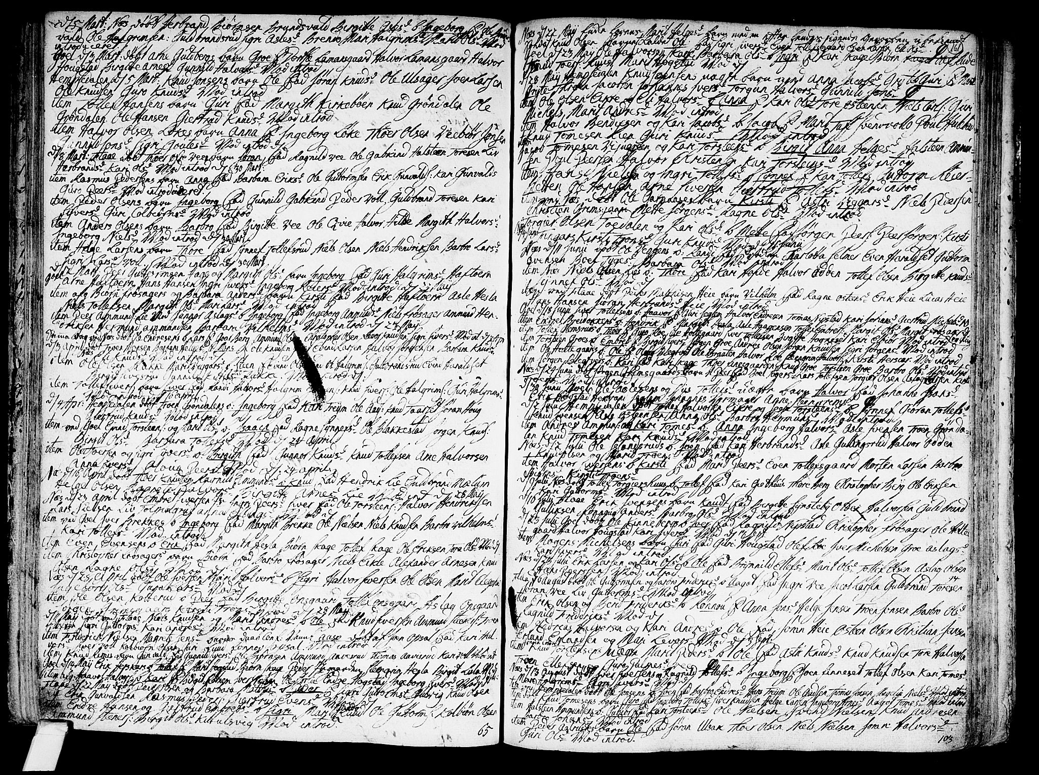 Nes kirkebøker, AV/SAKO-A-236/F/Fa/L0002: Parish register (official) no. 2, 1707-1759, p. 161