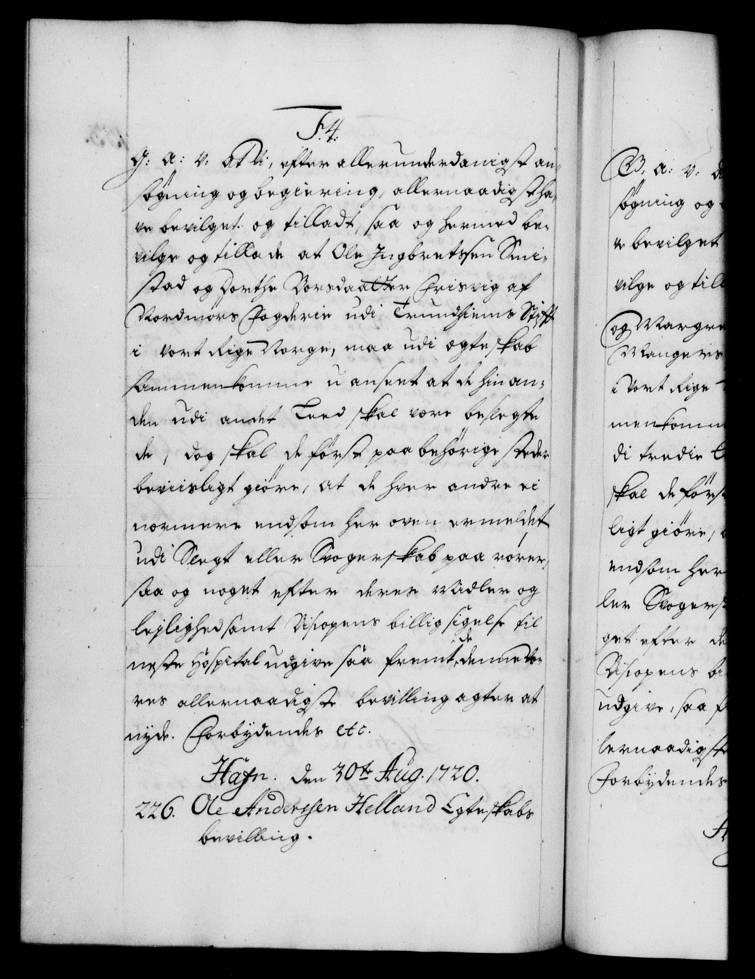 Danske Kanselli 1572-1799, RA/EA-3023/F/Fc/Fca/Fcaa/L0023: Norske registre, 1720-1722, p. 153b