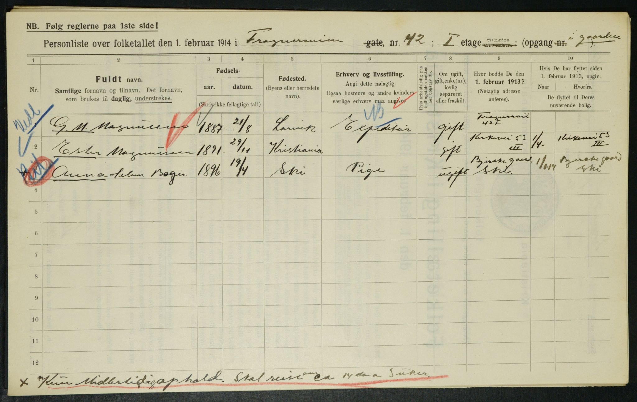 OBA, Municipal Census 1914 for Kristiania, 1914, p. 27865