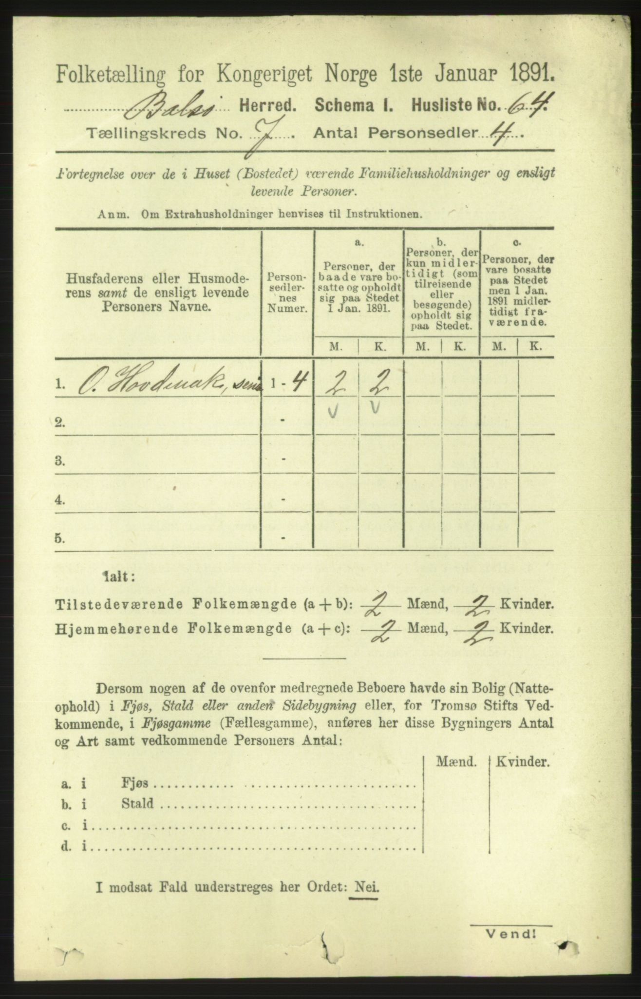 RA, 1891 census for 1544 Bolsøy, 1891, p. 4187