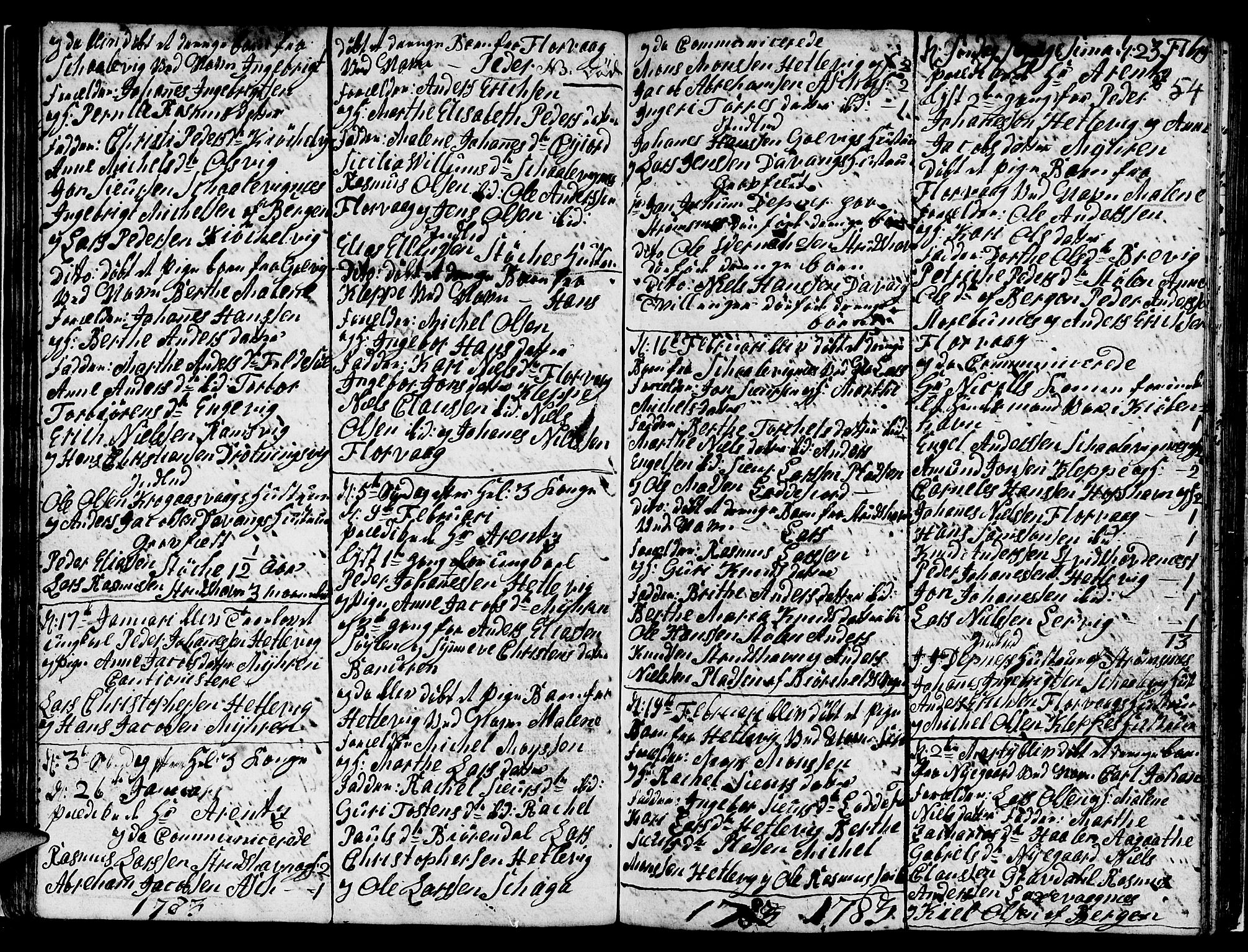 Askøy Sokneprestembete, SAB/A-74101/H/Ha/Hab/Haba/L0001: Parish register (copy) no. A 1, 1775-1792, p. 54