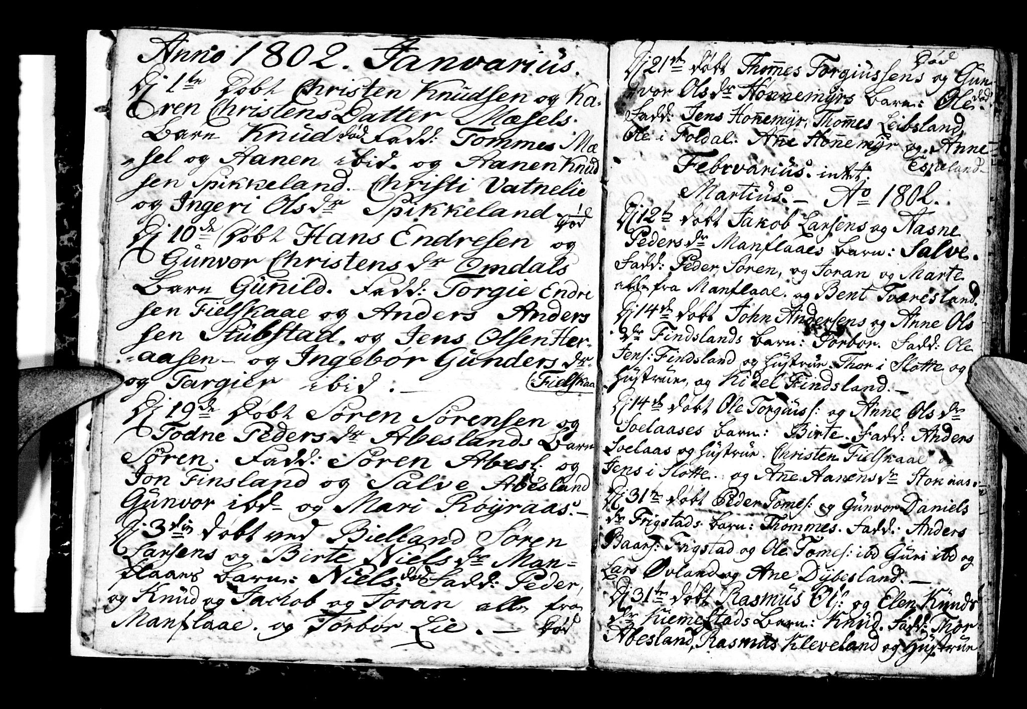 Bjelland sokneprestkontor, AV/SAK-1111-0005/F/Fa/Fab/L0001: Parish register (official) no. A 1, 1799-1810