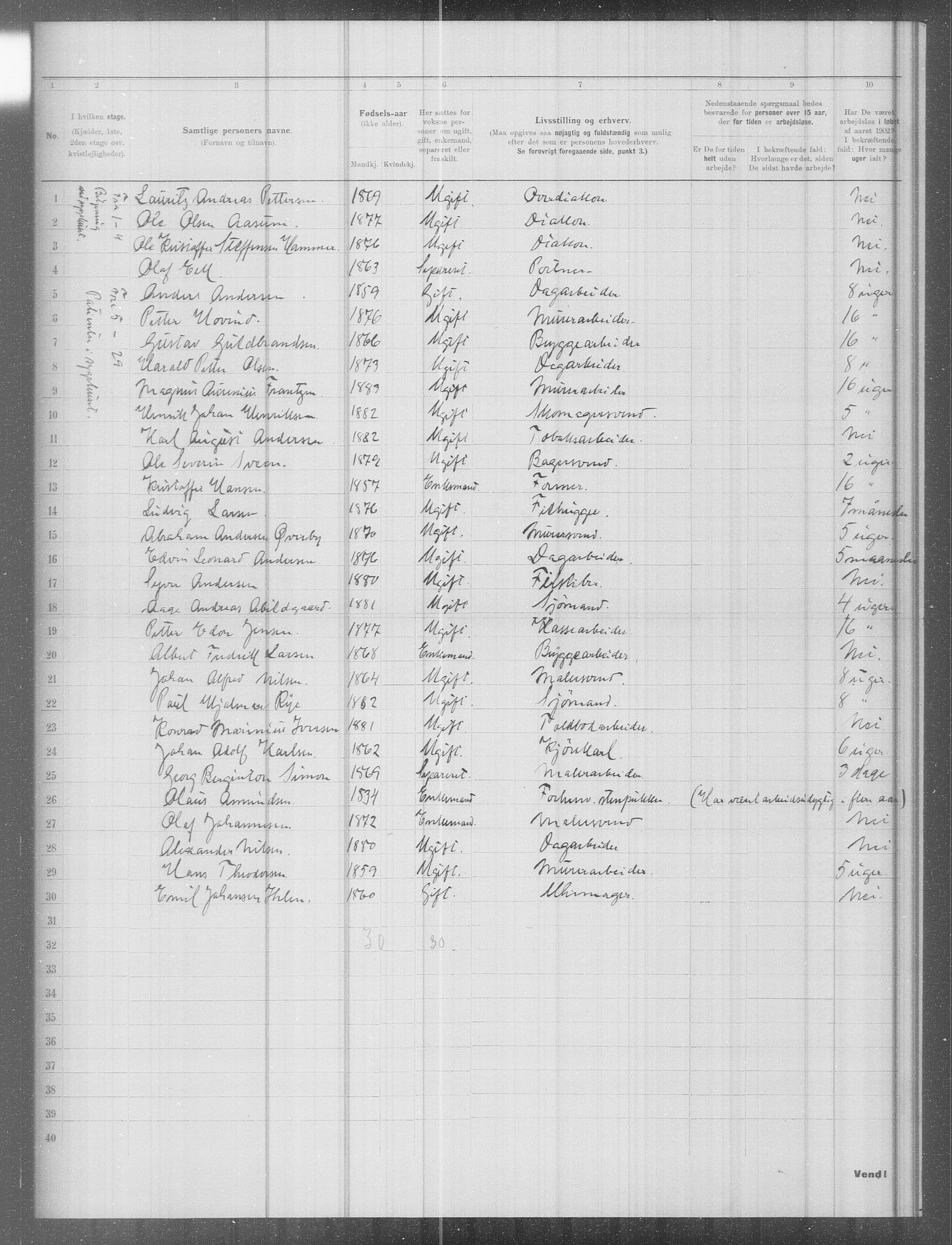 OBA, Municipal Census 1902 for Kristiania, 1902, p. 9626