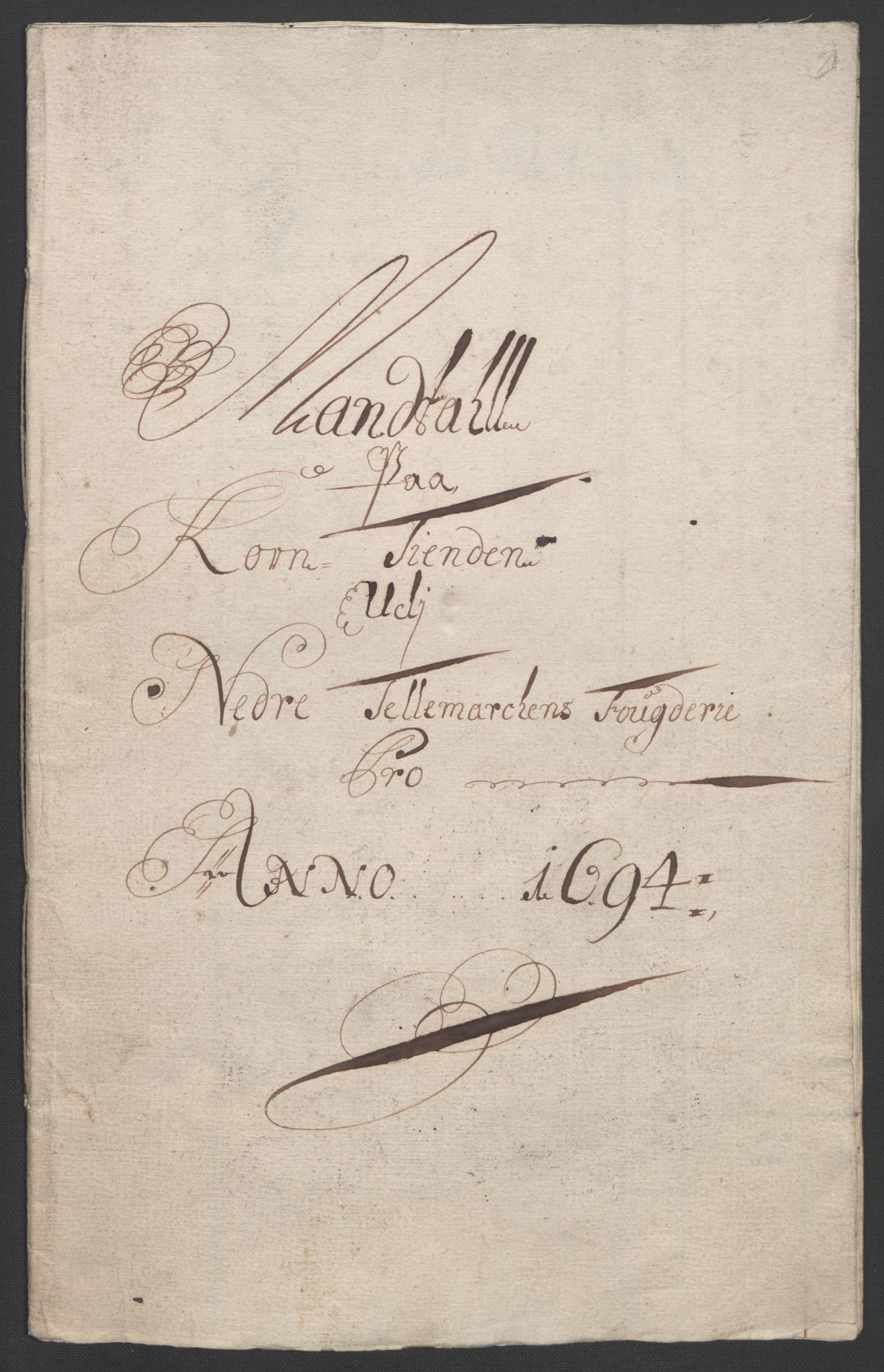 Rentekammeret inntil 1814, Reviderte regnskaper, Fogderegnskap, RA/EA-4092/R36/L2092: Fogderegnskap Øvre og Nedre Telemark og Bamble, 1694, p. 23