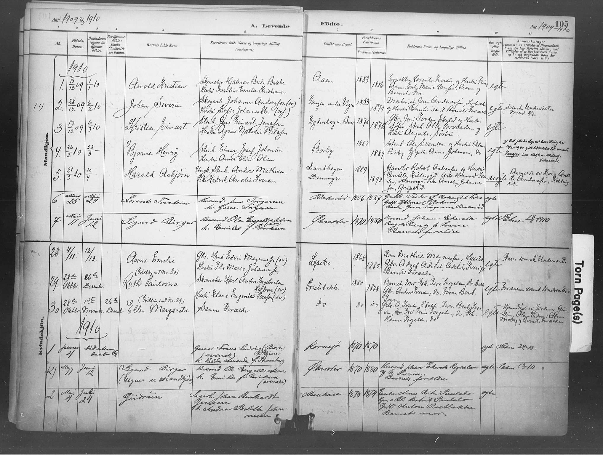 Idd prestekontor Kirkebøker, SAO/A-10911/F/Fb/L0002: Parish register (official) no. II 2, 1882-1923, p. 105