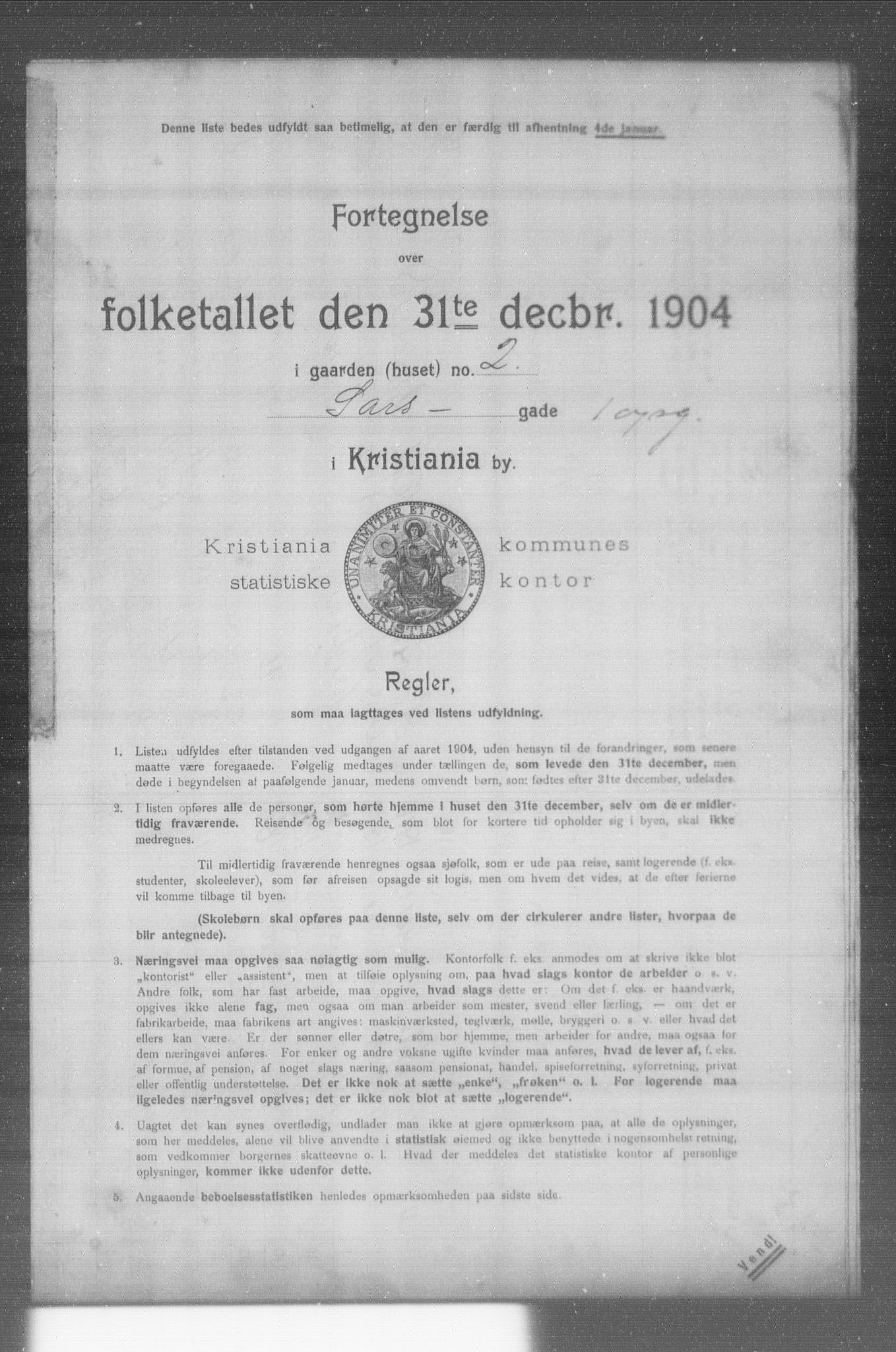 OBA, Municipal Census 1904 for Kristiania, 1904, p. 17286