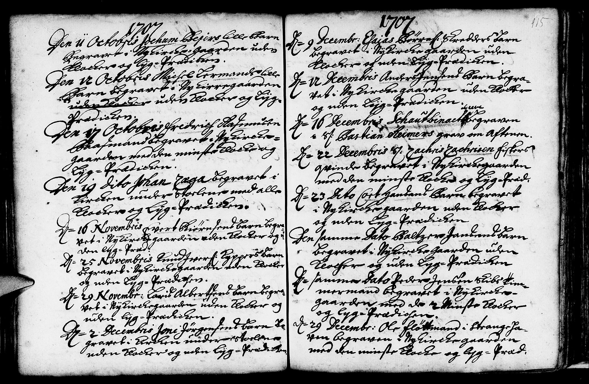 Nykirken Sokneprestembete, SAB/A-77101/H/Haa/L0009: Parish register (official) no. A 9, 1689-1759, p. 115