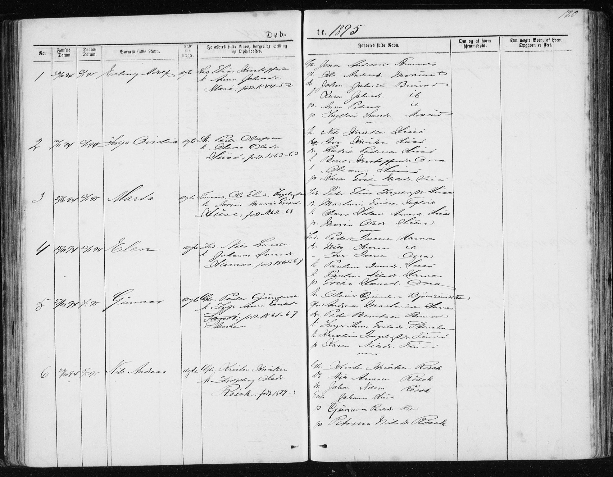 Ministerialprotokoller, klokkerbøker og fødselsregistre - Møre og Romsdal, AV/SAT-A-1454/561/L0732: Parish register (copy) no. 561C02, 1867-1900, p. 120