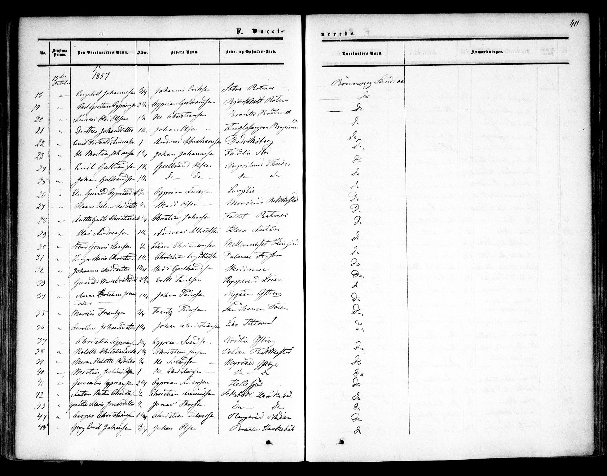 Høland prestekontor Kirkebøker, AV/SAO-A-10346a/F/Fa/L0010: Parish register (official) no. I 10, 1854-1861, p. 411