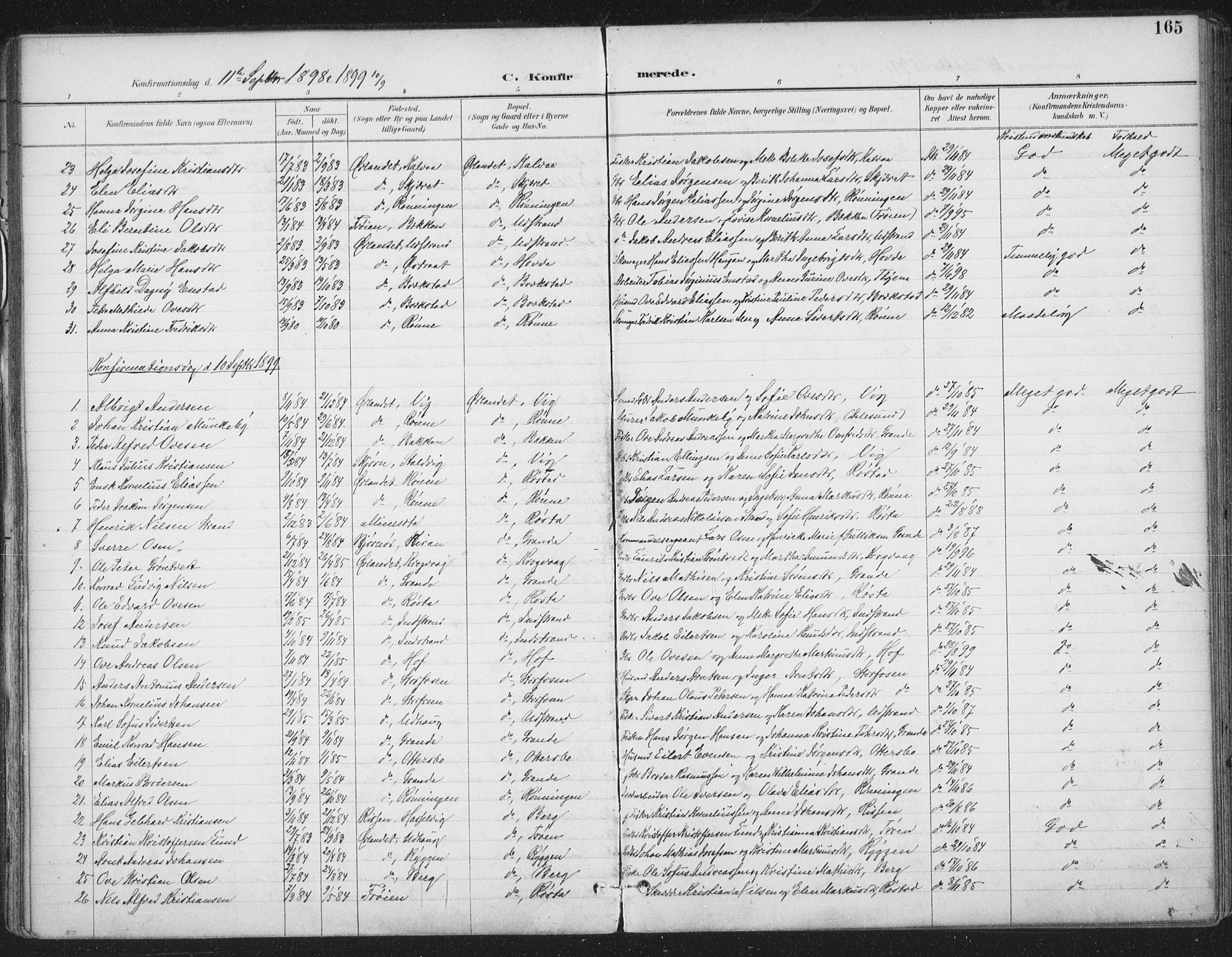 Ministerialprotokoller, klokkerbøker og fødselsregistre - Sør-Trøndelag, SAT/A-1456/659/L0743: Parish register (official) no. 659A13, 1893-1910, p. 165