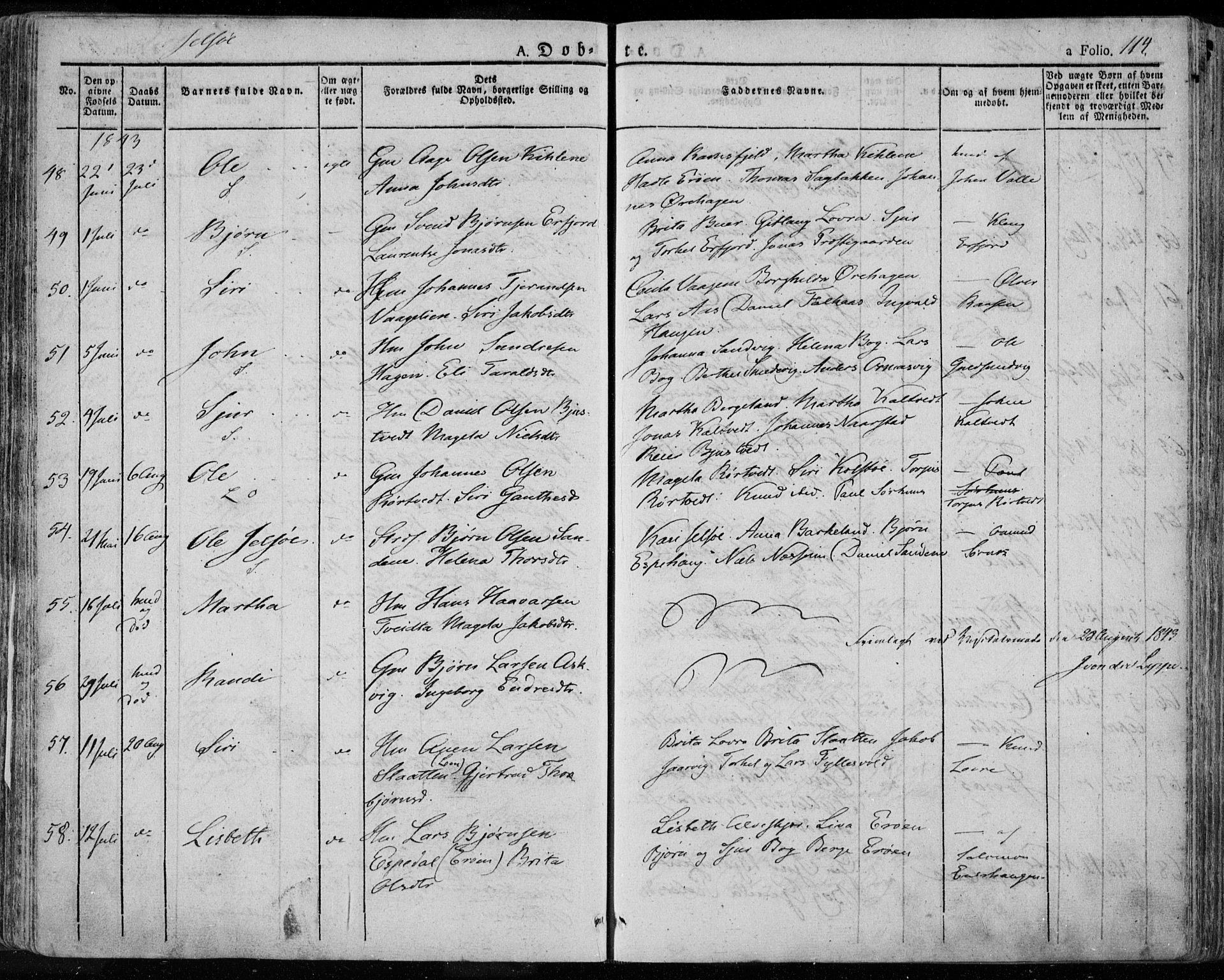 Jelsa sokneprestkontor, SAST/A-101842/01/IV: Parish register (official) no. A 6.1, 1828-1853, p. 114
