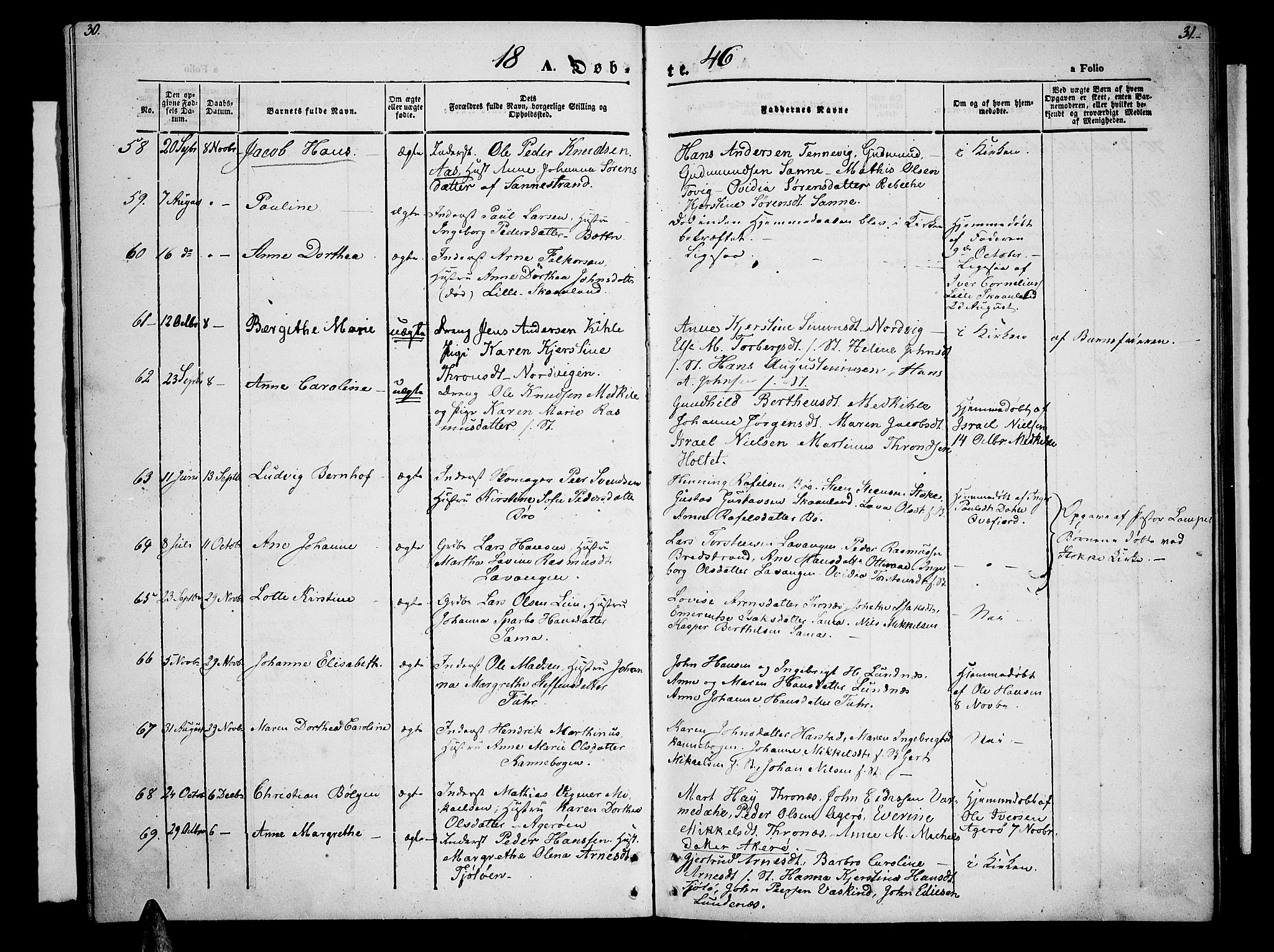 Trondenes sokneprestkontor, AV/SATØ-S-1319/H/Hb/L0006klokker: Parish register (copy) no. 6, 1845-1855, p. 30-31