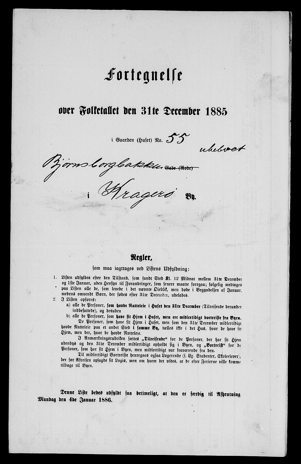 SAKO, 1885 census for 0801 Kragerø, 1885, p. 993