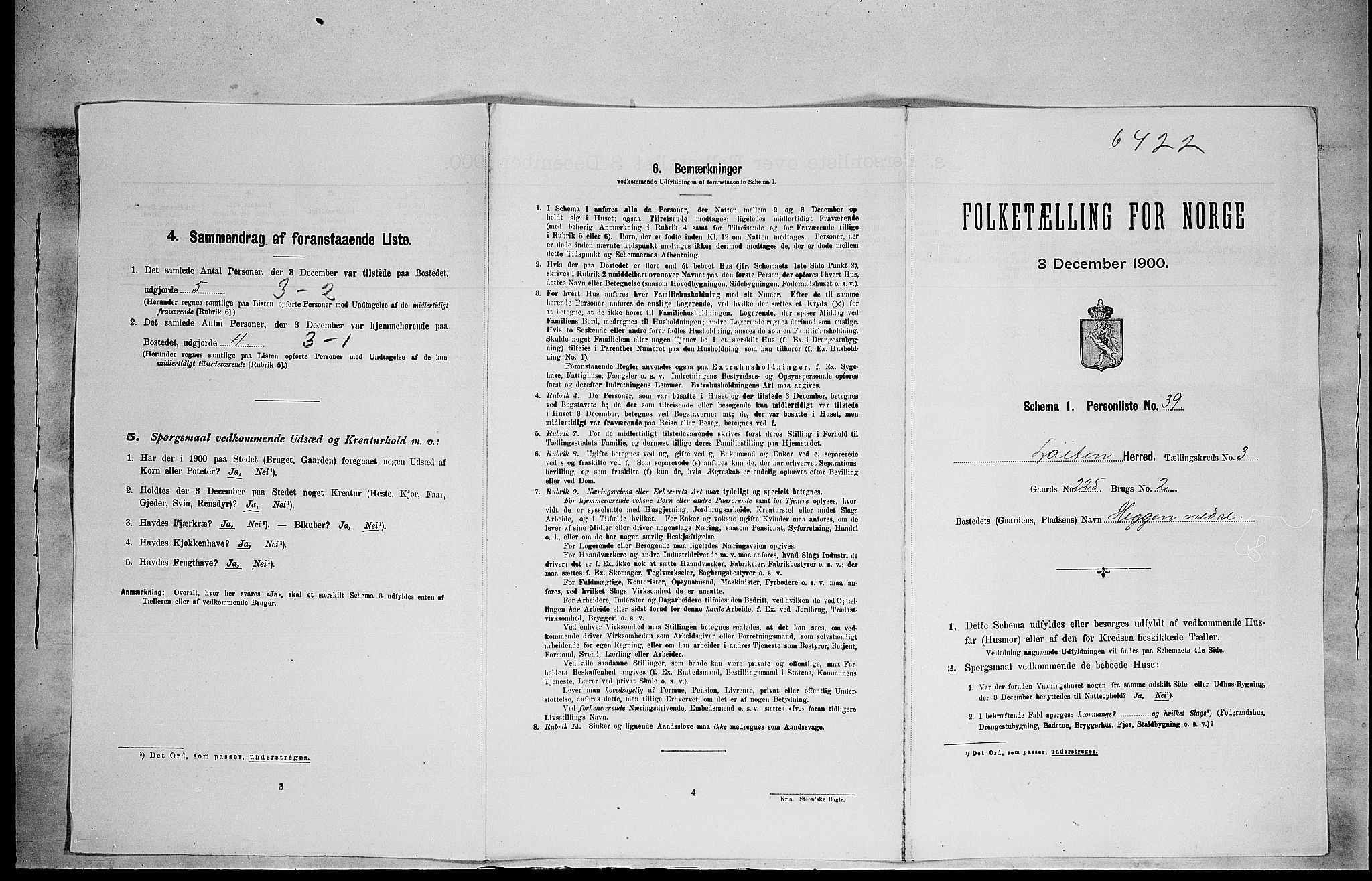 SAH, 1900 census for Løten, 1900, p. 862