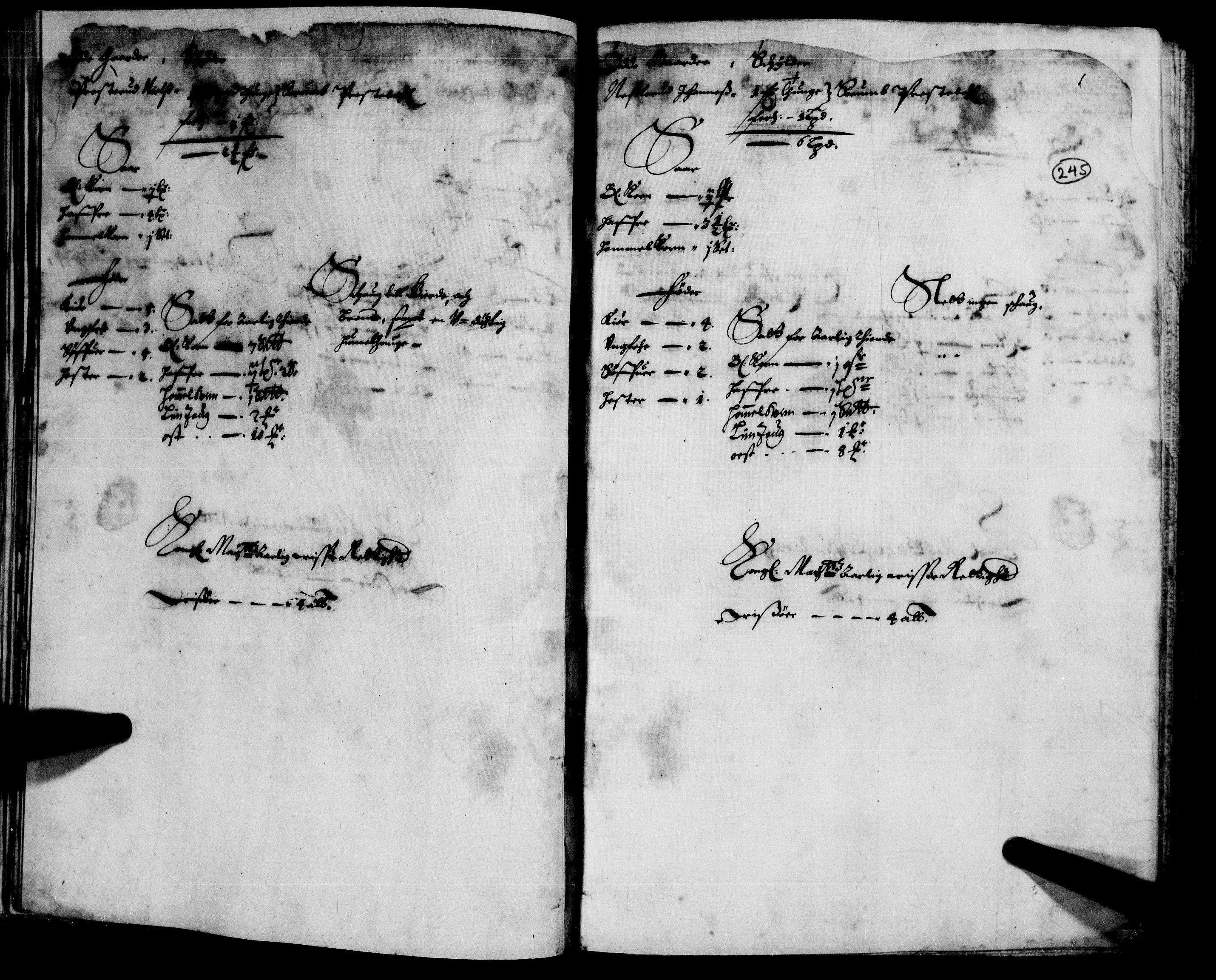 Rentekammeret inntil 1814, Realistisk ordnet avdeling, AV/RA-EA-4070/N/Nb/Nba/L0008: Nedre Romerike fogderi, 2. del, 1666, p. 244b-245a