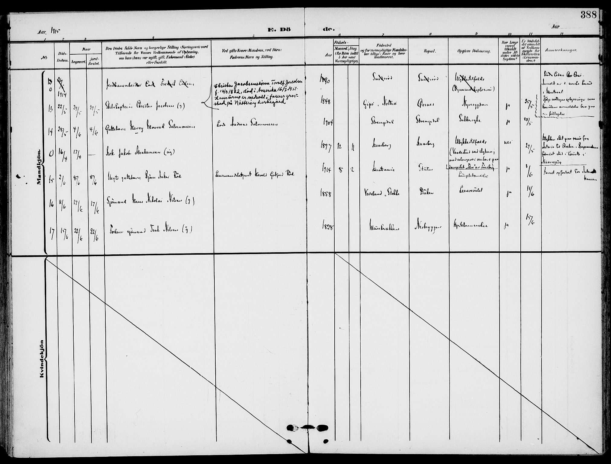 Nøtterøy kirkebøker, AV/SAKO-A-354/F/Fa/L0010: Parish register (official) no. I 10, 1908-1919, p. 388