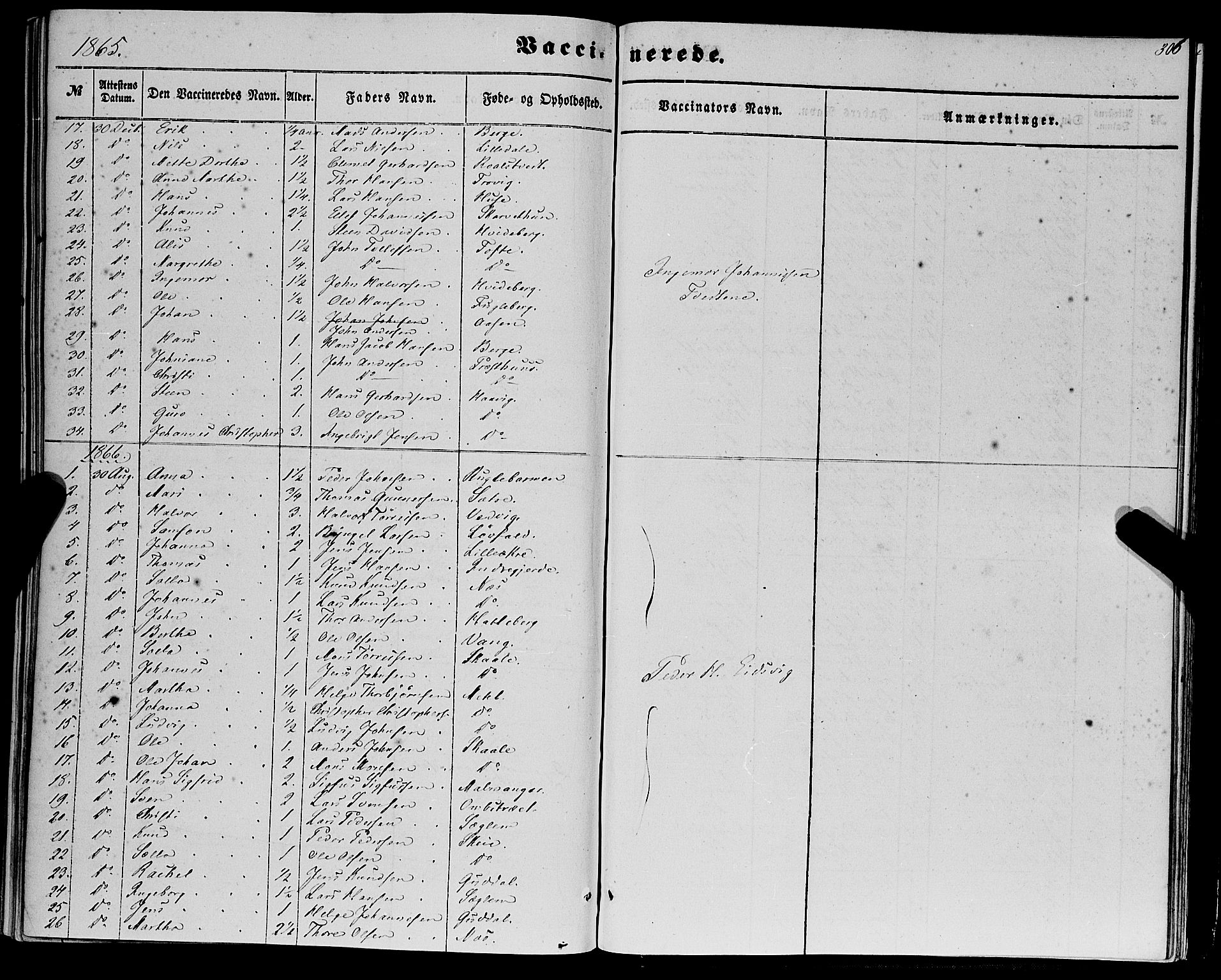 Kvinnherad sokneprestembete, SAB/A-76401/H/Haa: Parish register (official) no. A 8, 1854-1872, p. 306