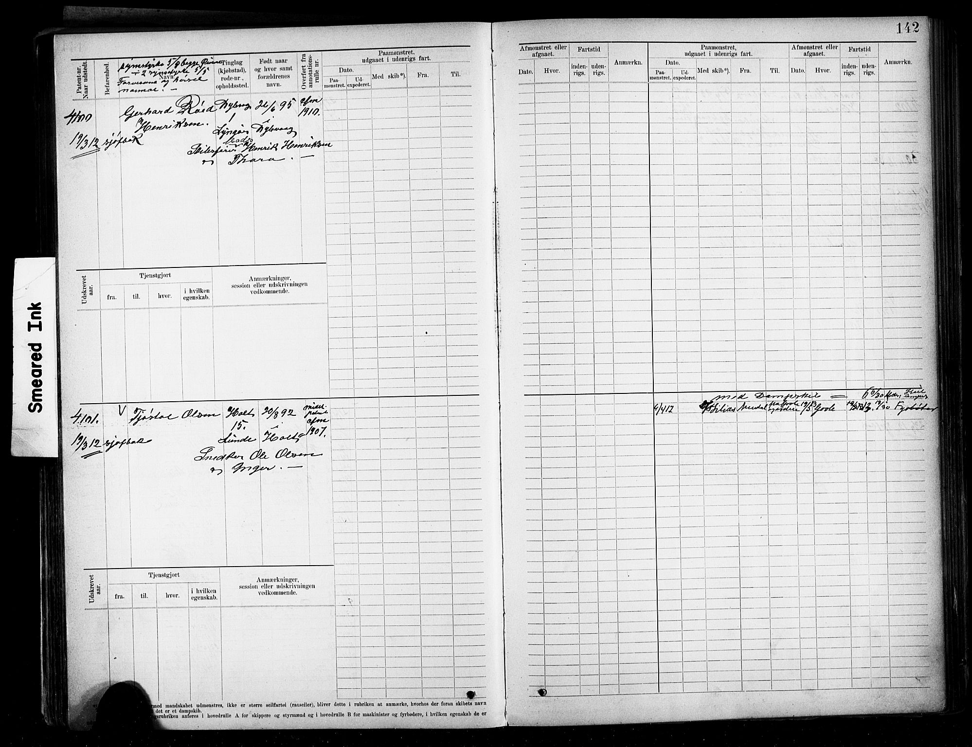 Tvedestrand mønstringskrets, AV/SAK-2031-0011/F/Fb/L0020: Hovedrulle A nr 3819-4409, U-36, 1906-1918, p. 147