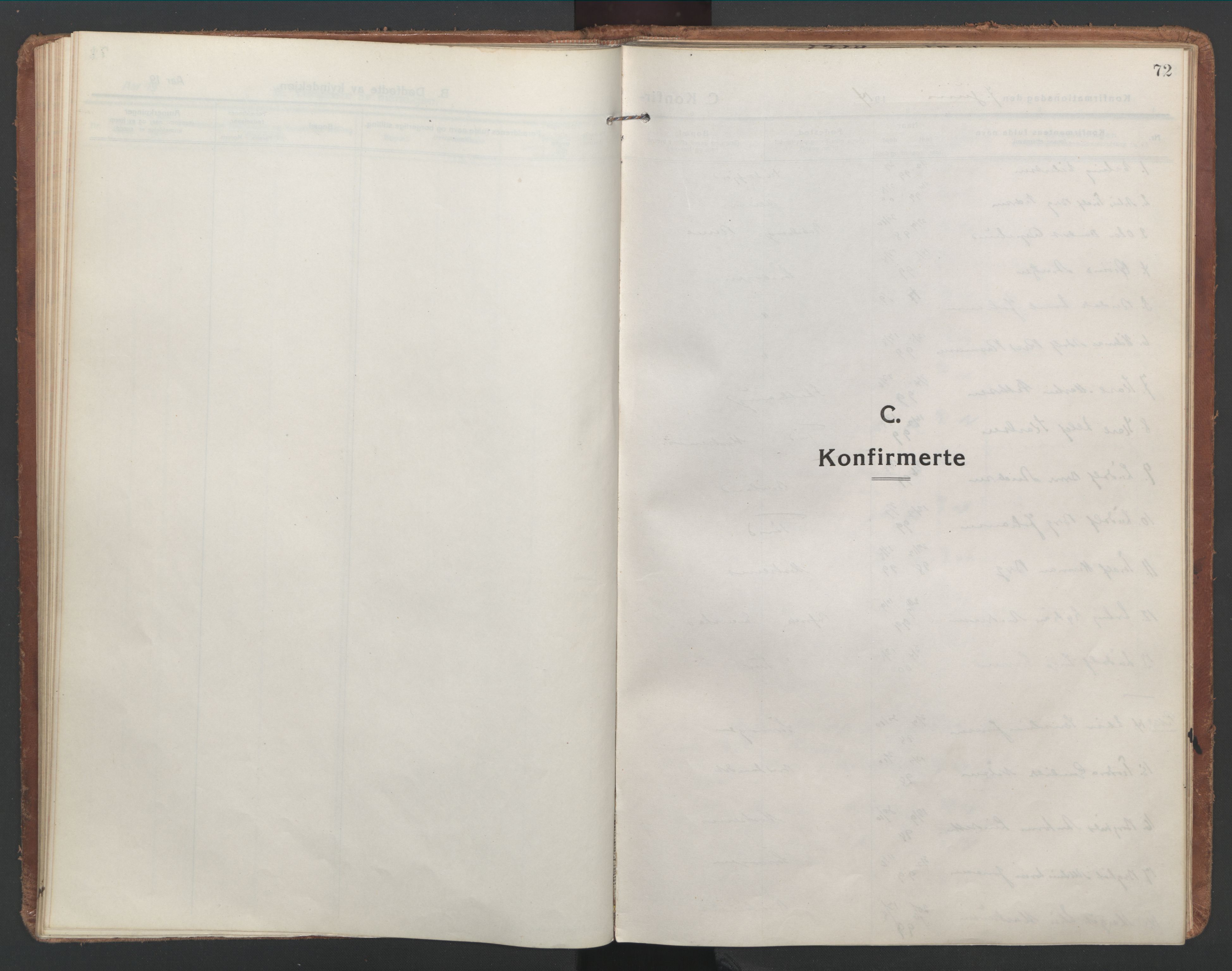 Ministerialprotokoller, klokkerbøker og fødselsregistre - Nordland, SAT/A-1459/886/L1222: Parish register (official) no. 886A04, 1914-1926, p. 72