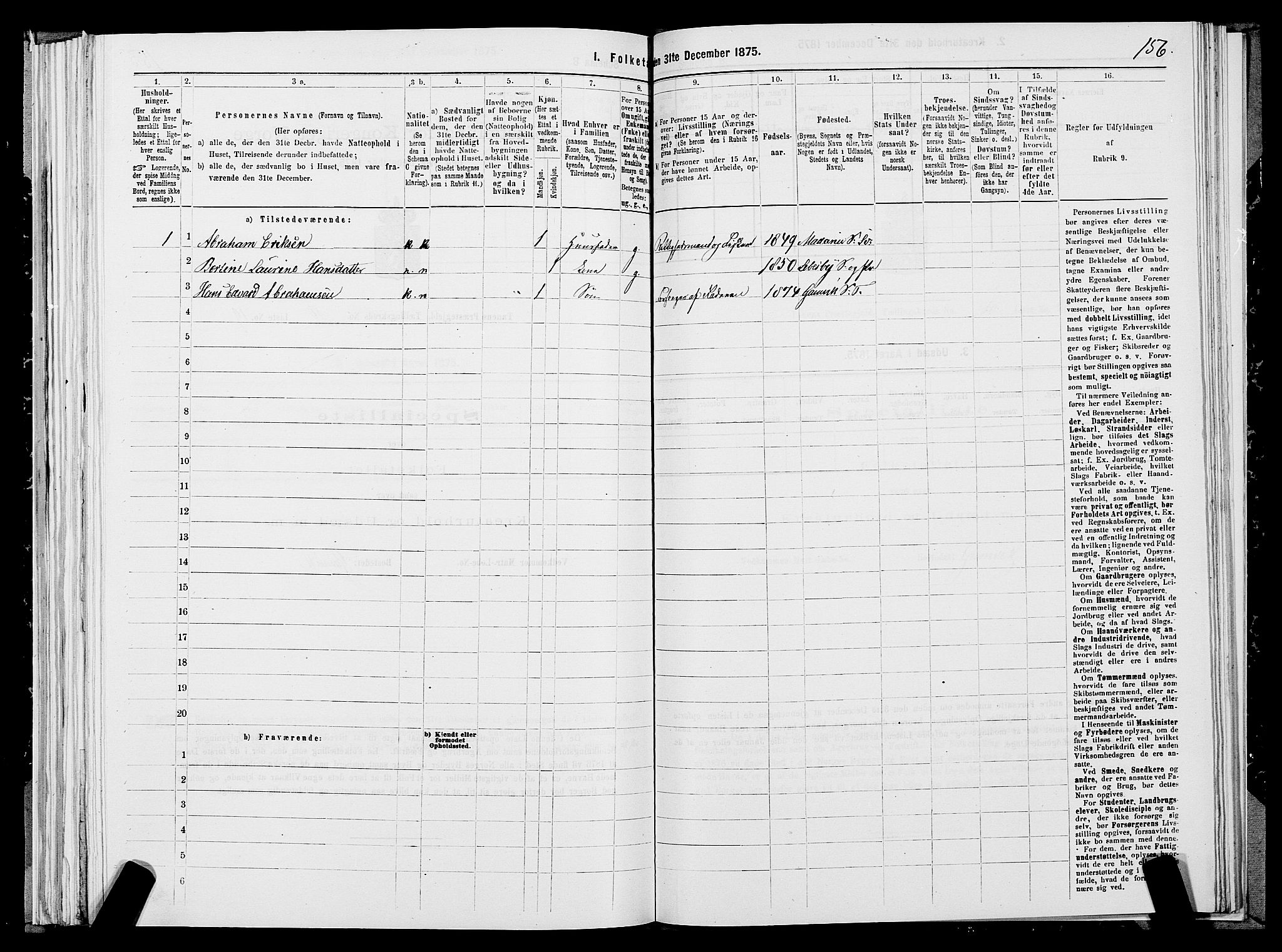 SATØ, 1875 census for 2025P Tana, 1875, p. 3156
