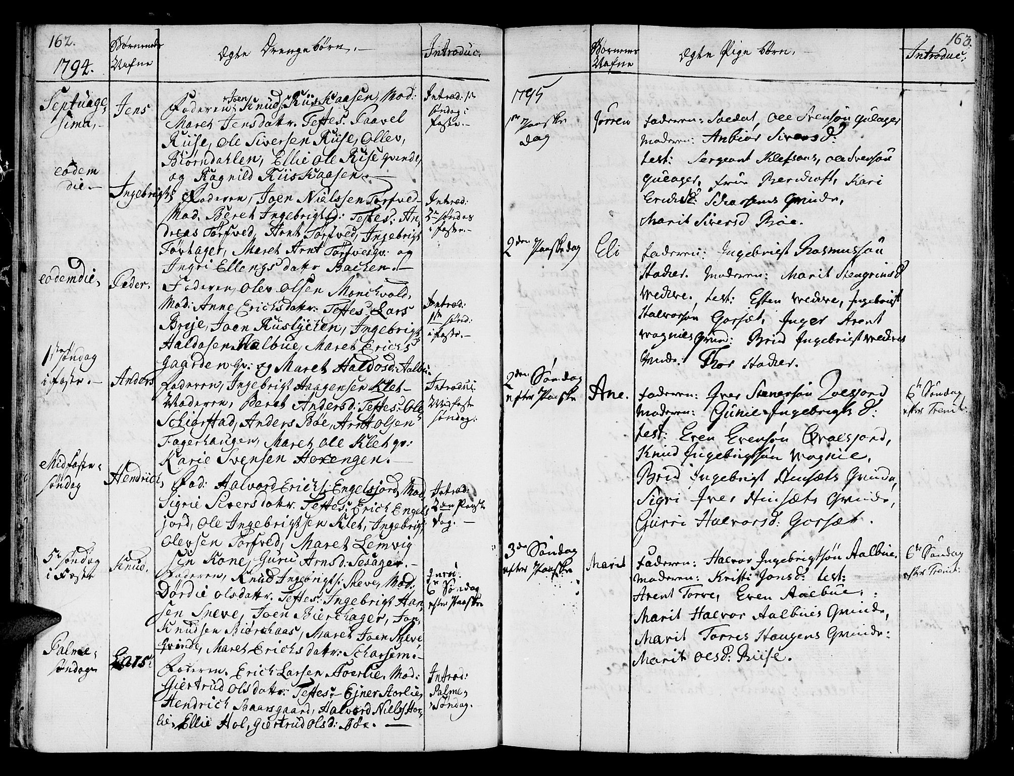 Ministerialprotokoller, klokkerbøker og fødselsregistre - Sør-Trøndelag, SAT/A-1456/678/L0893: Parish register (official) no. 678A03, 1792-1805, p. 162-163