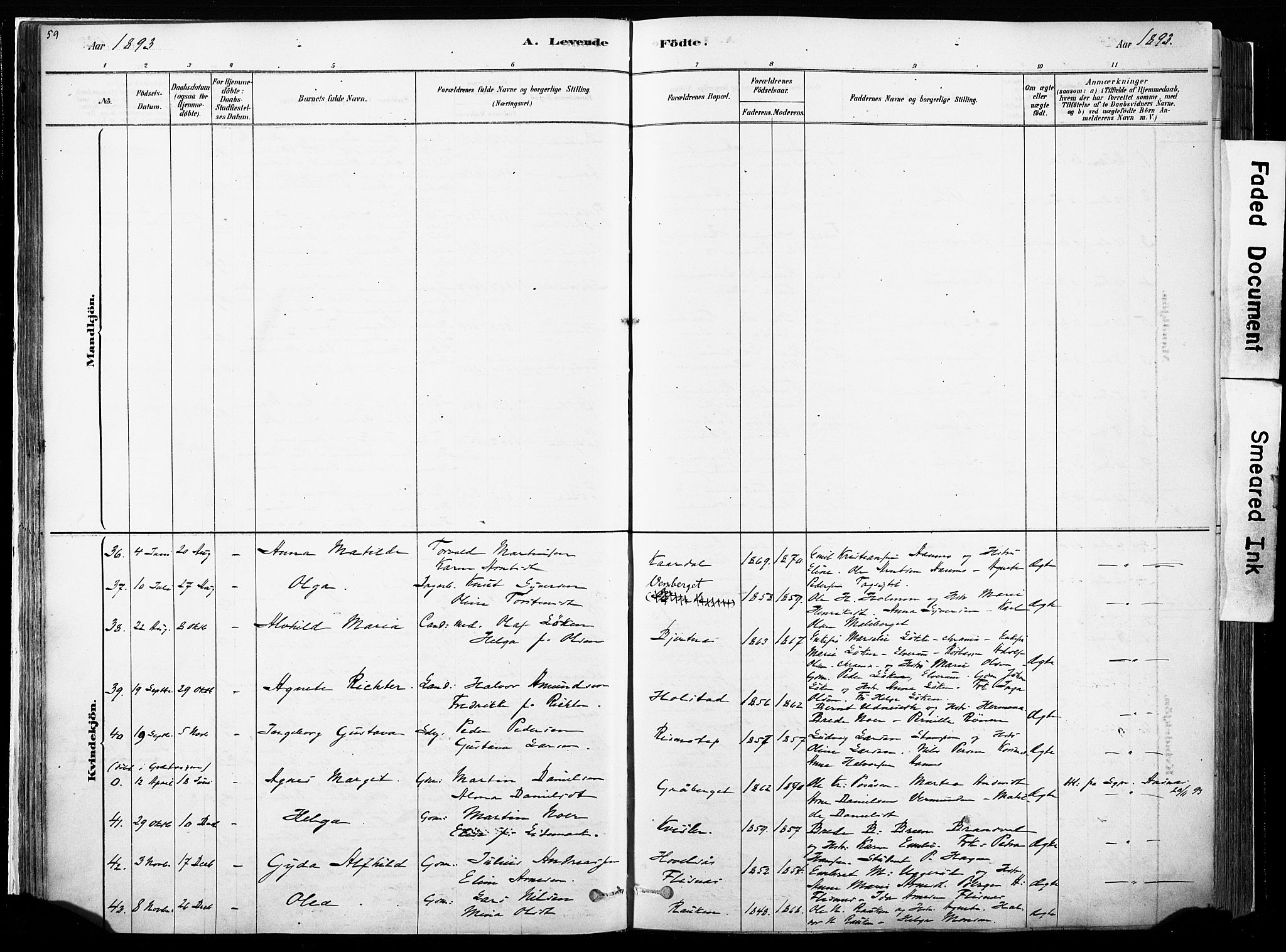 Hof prestekontor, AV/SAH-PREST-038/H/Ha/Haa/L0010: Parish register (official) no. 10, 1878-1909, p. 59