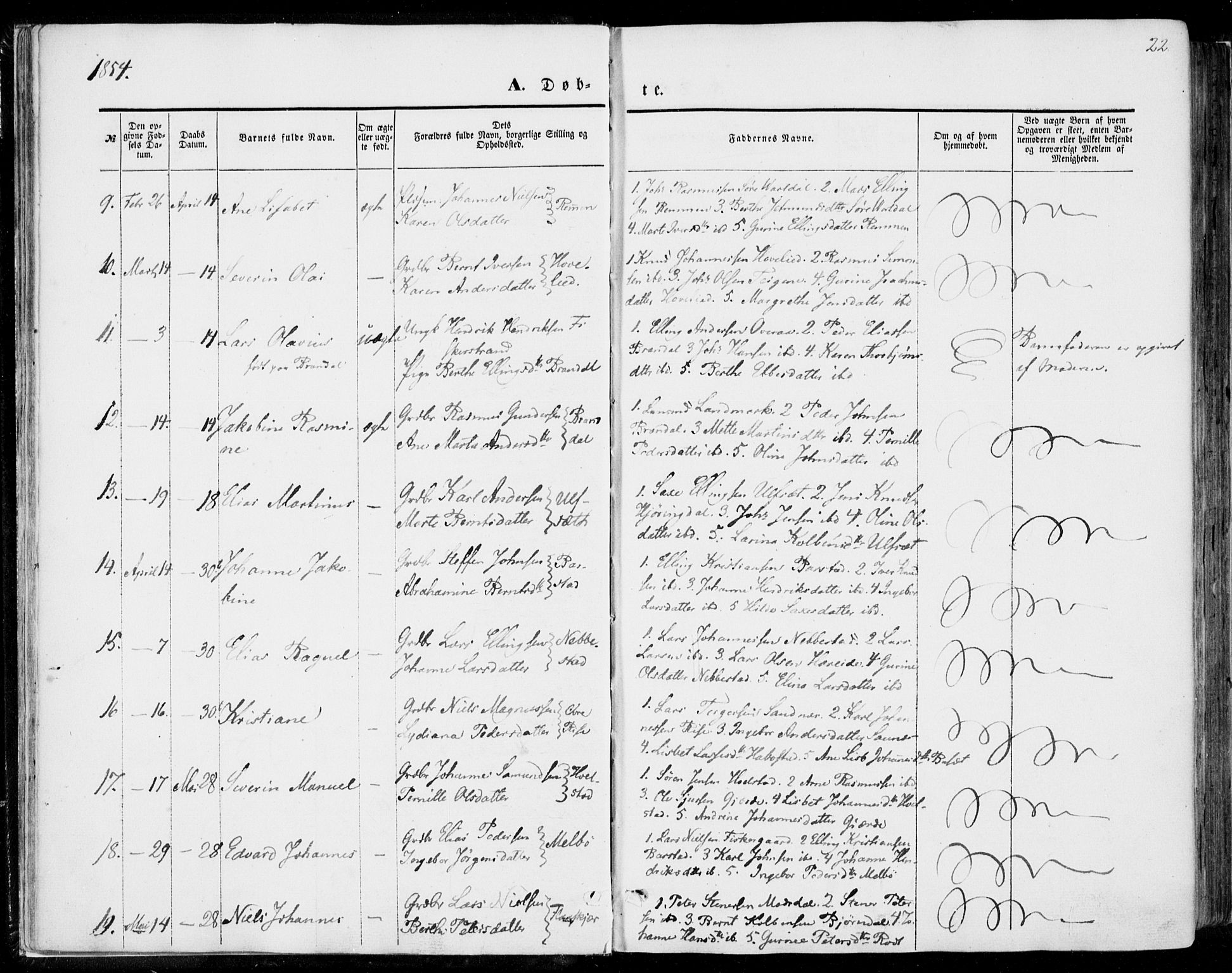 Ministerialprotokoller, klokkerbøker og fødselsregistre - Møre og Romsdal, AV/SAT-A-1454/510/L0121: Parish register (official) no. 510A01, 1848-1877, p. 22