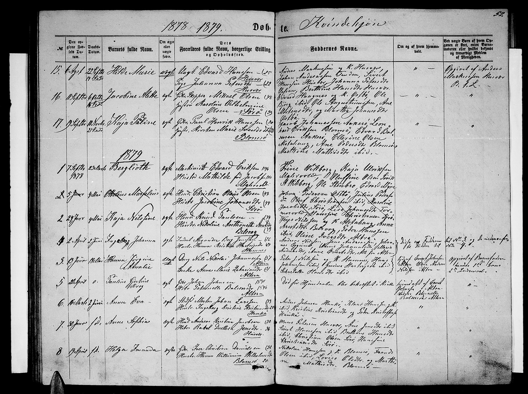 Ministerialprotokoller, klokkerbøker og fødselsregistre - Nordland, SAT/A-1459/830/L0461: Parish register (copy) no. 830C03, 1866-1881, p. 52
