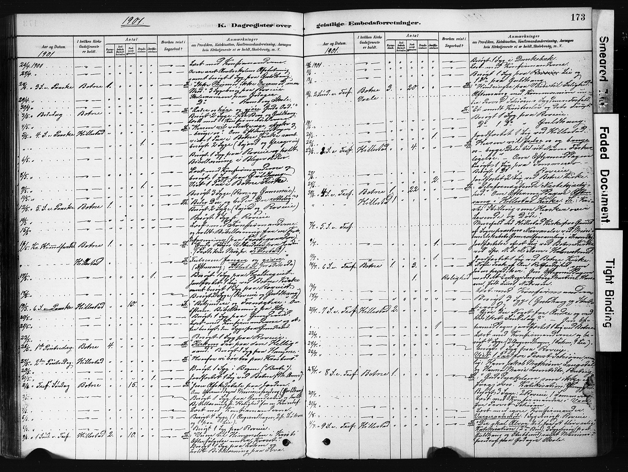 Botne kirkebøker, AV/SAKO-A-340/F/Fb/L0001: Parish register (official) no. II 1, 1878-1902, p. 173