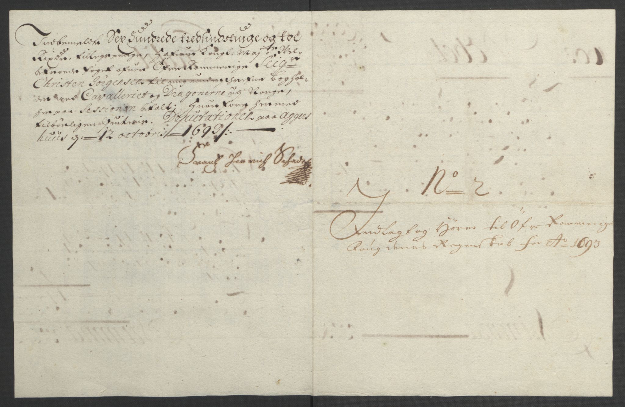 Rentekammeret inntil 1814, Reviderte regnskaper, Fogderegnskap, AV/RA-EA-4092/R12/L0705: Fogderegnskap Øvre Romerike, 1693, p. 249