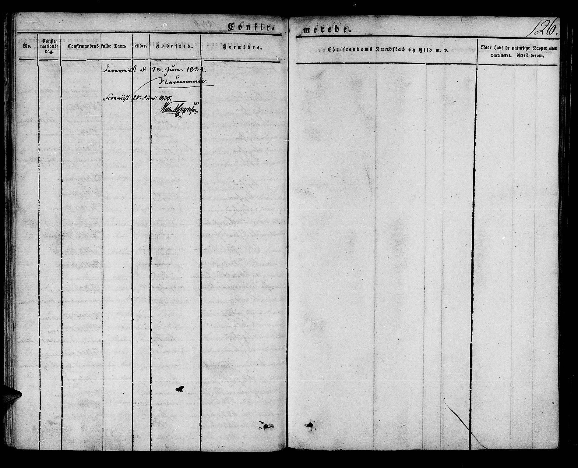 Lærdal sokneprestembete, SAB/A-81201: Parish register (official) no. A 5, 1822-1834, p. 126