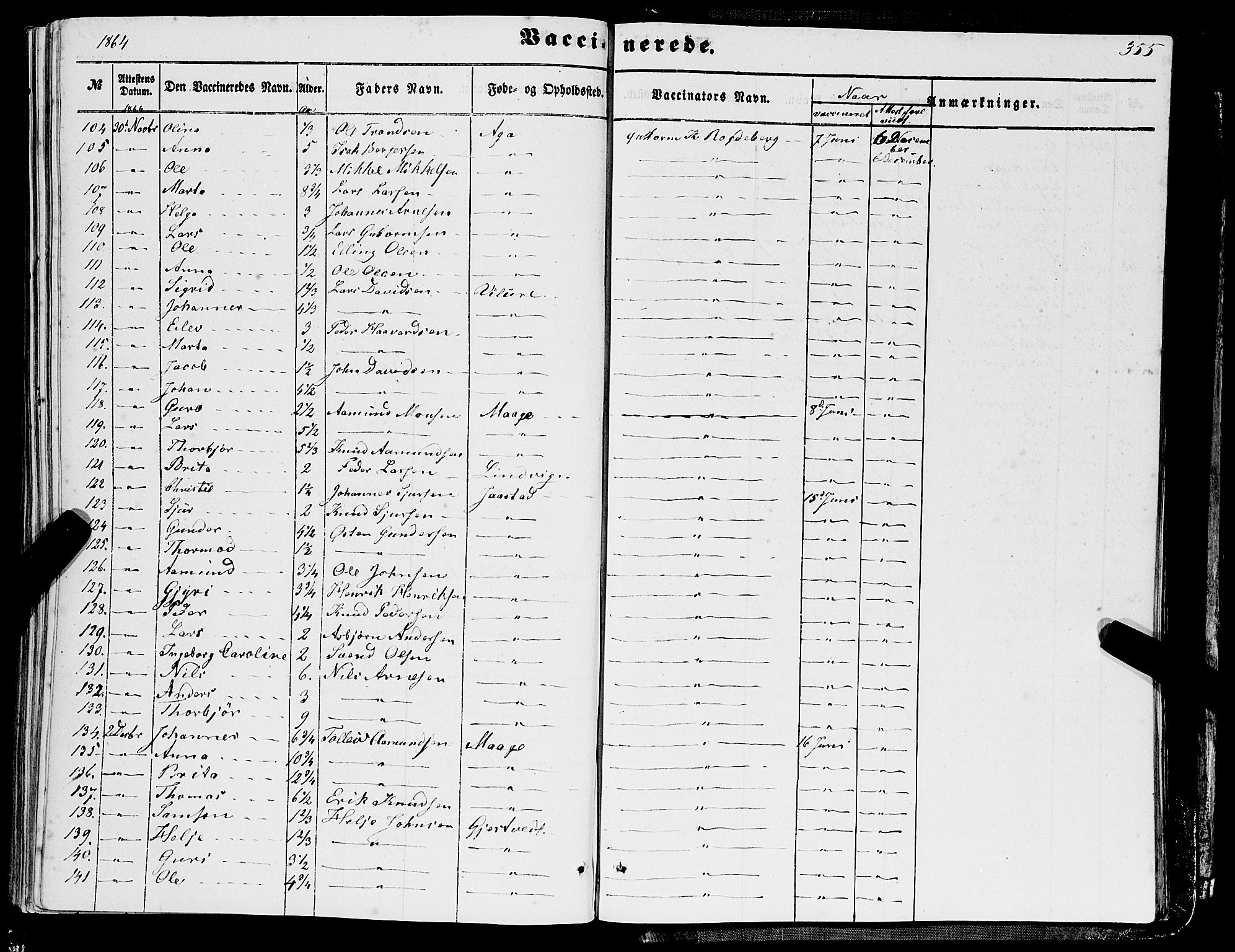 Ullensvang sokneprestembete, AV/SAB-A-78701/H/Haa: Parish register (official) no. A 11, 1854-1866, p. 355