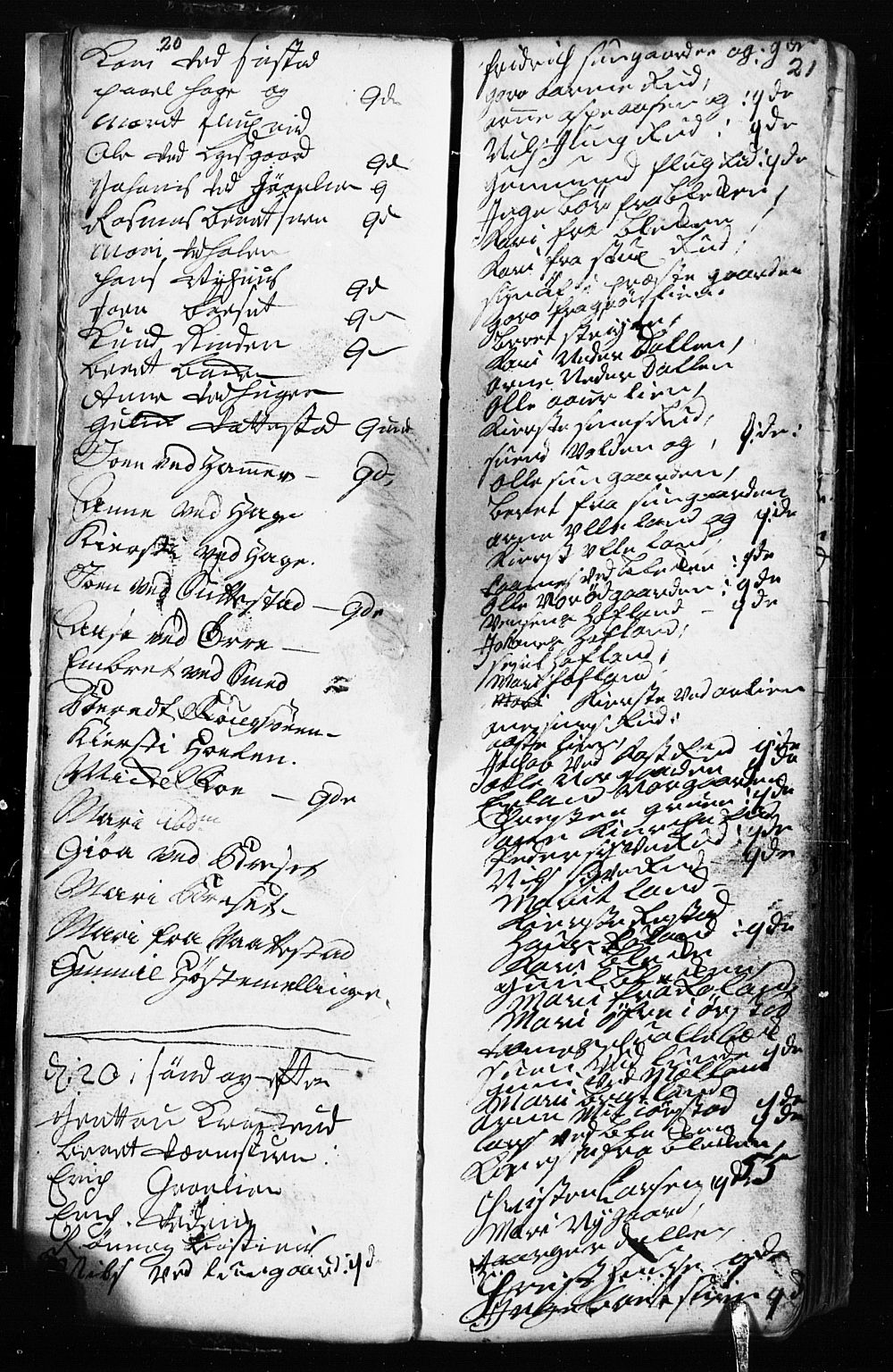 Fåberg prestekontor, SAH/PREST-086/H/Ha/Hab/L0002: Parish register (copy) no. 2, 1741-1756, p. 20-21